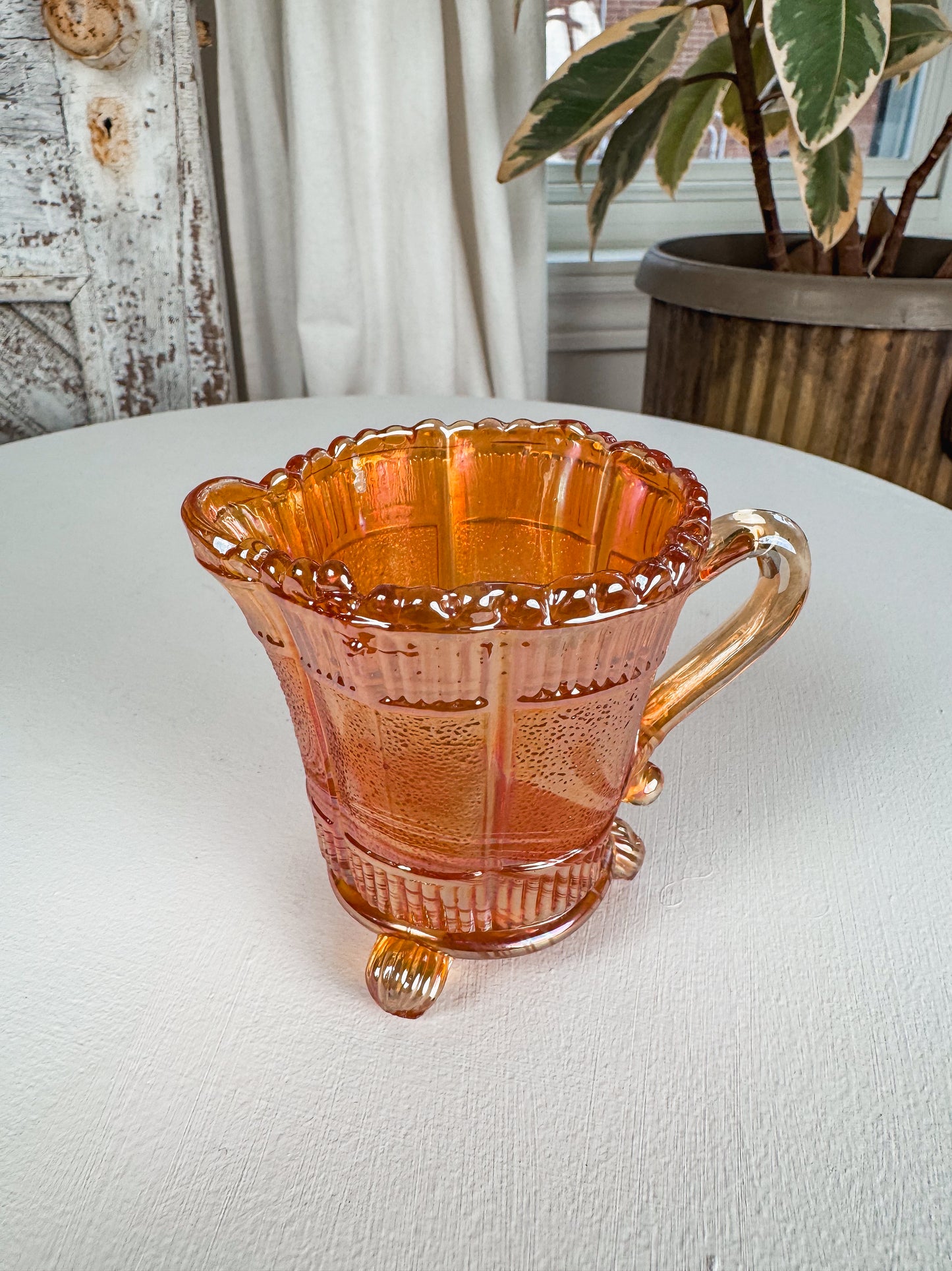 Marigold Carnival Glass Creamer