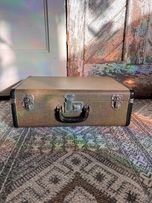 Vintage Lined Suitcase
