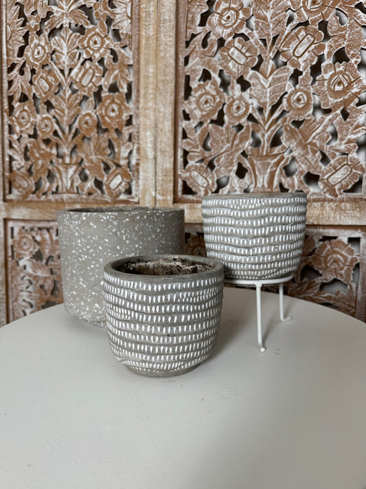 Gray Plant Pot Collection
