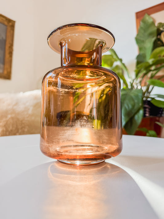 Boho Smokey Glass Flower Vase