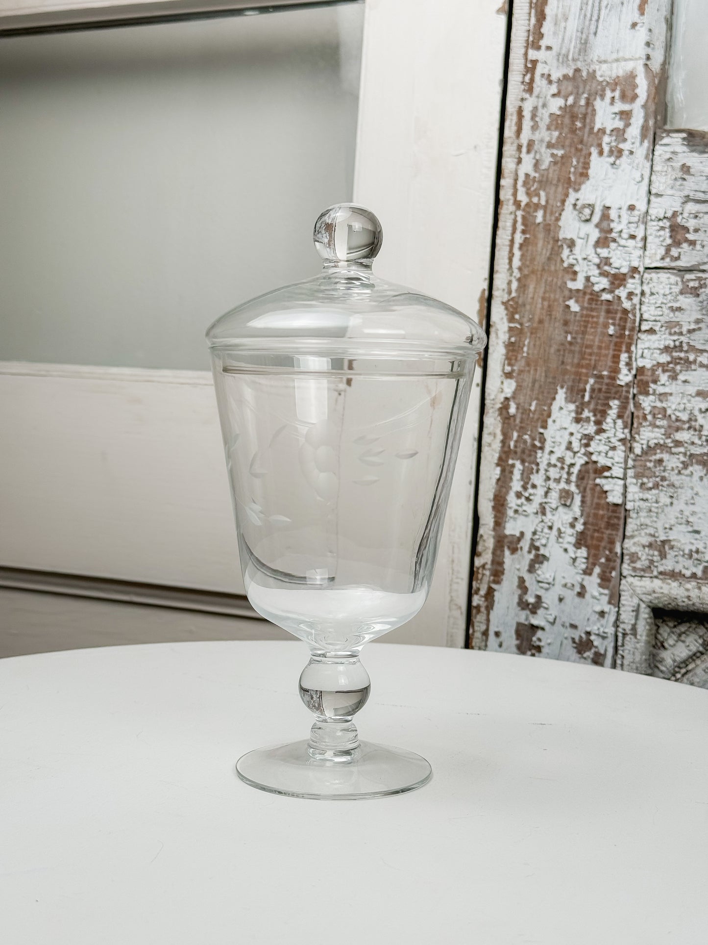 Nana & Papa Collection: Small Etched Apothecary Jar