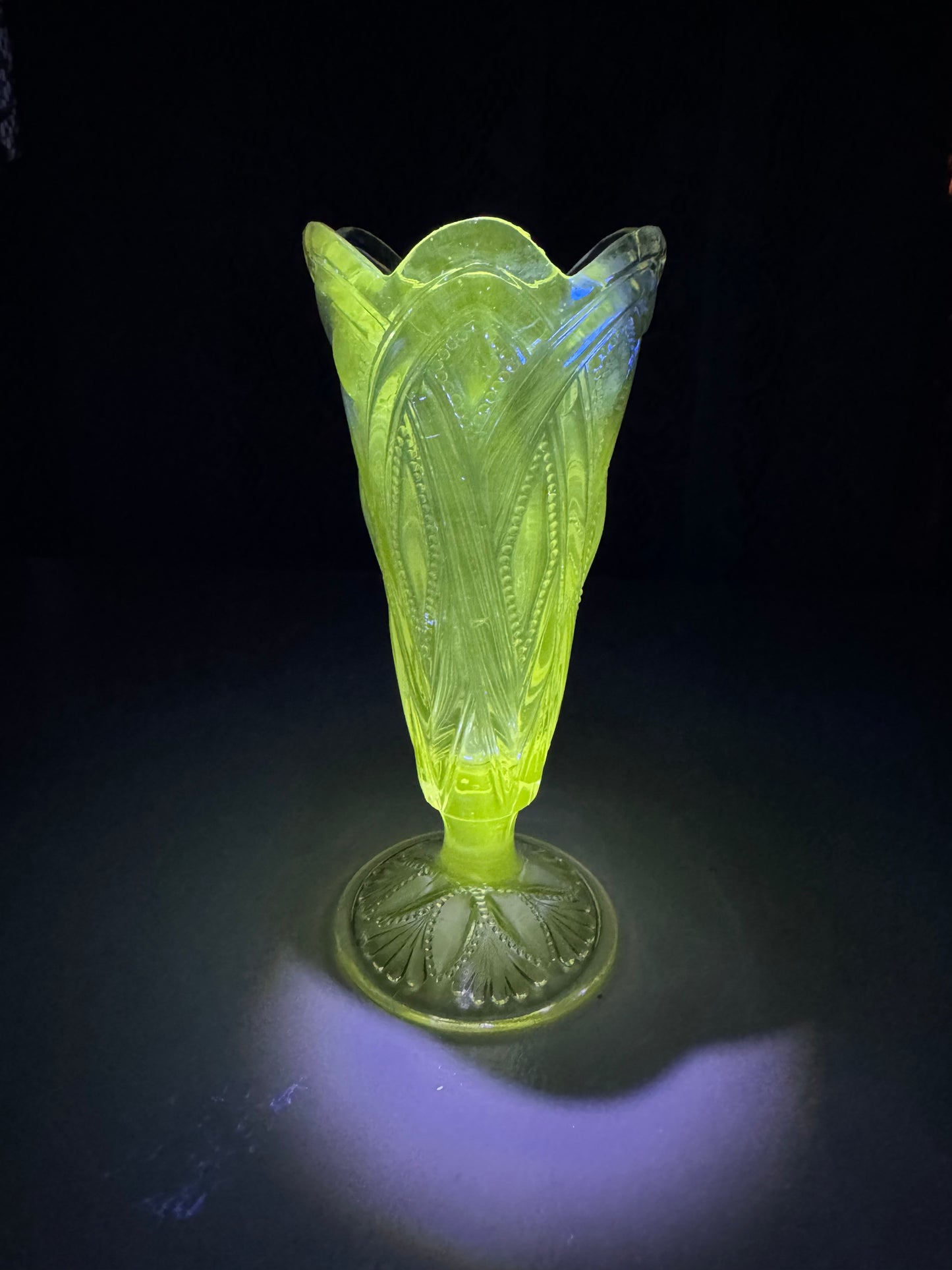 Manganese Crystal Footed Vase