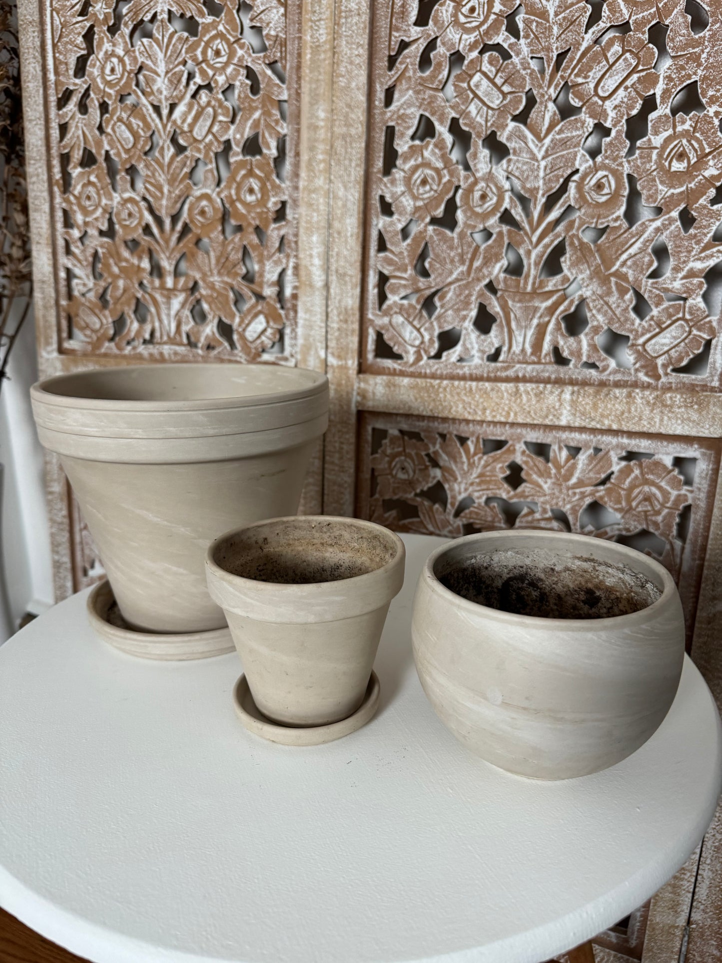 White Terracotta Pot Collection