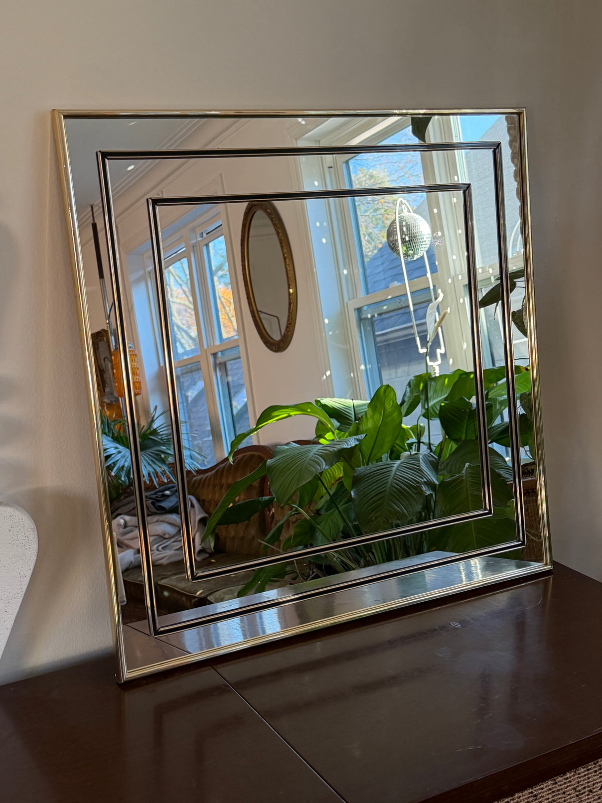 Hollywood Regency Style Geometric Mirror