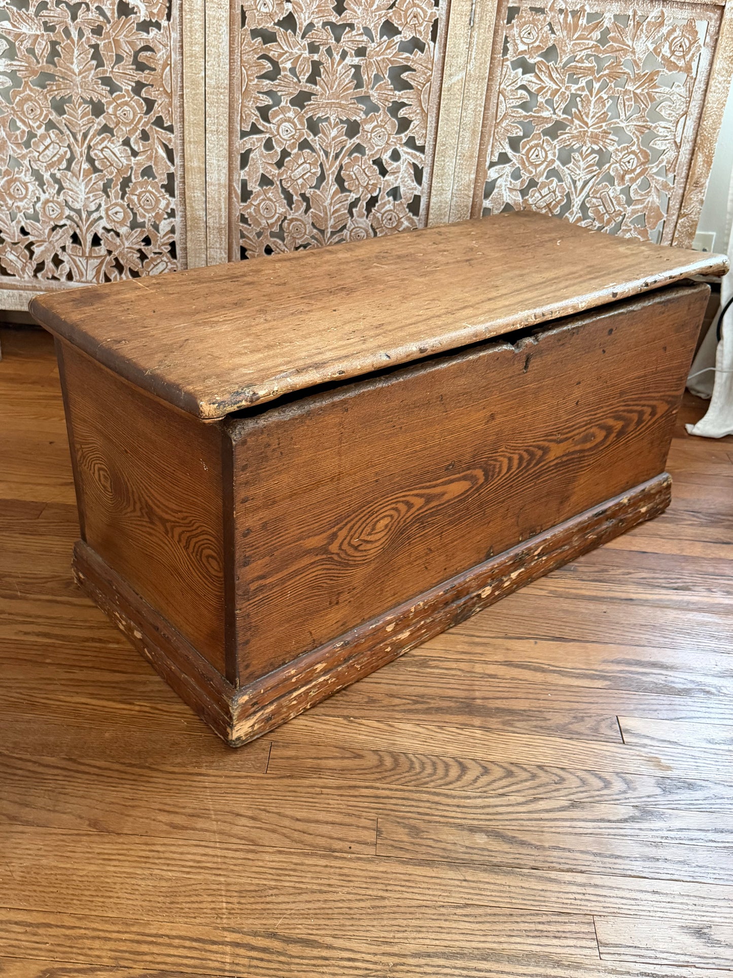 Vintage Pine Blanket Chest
