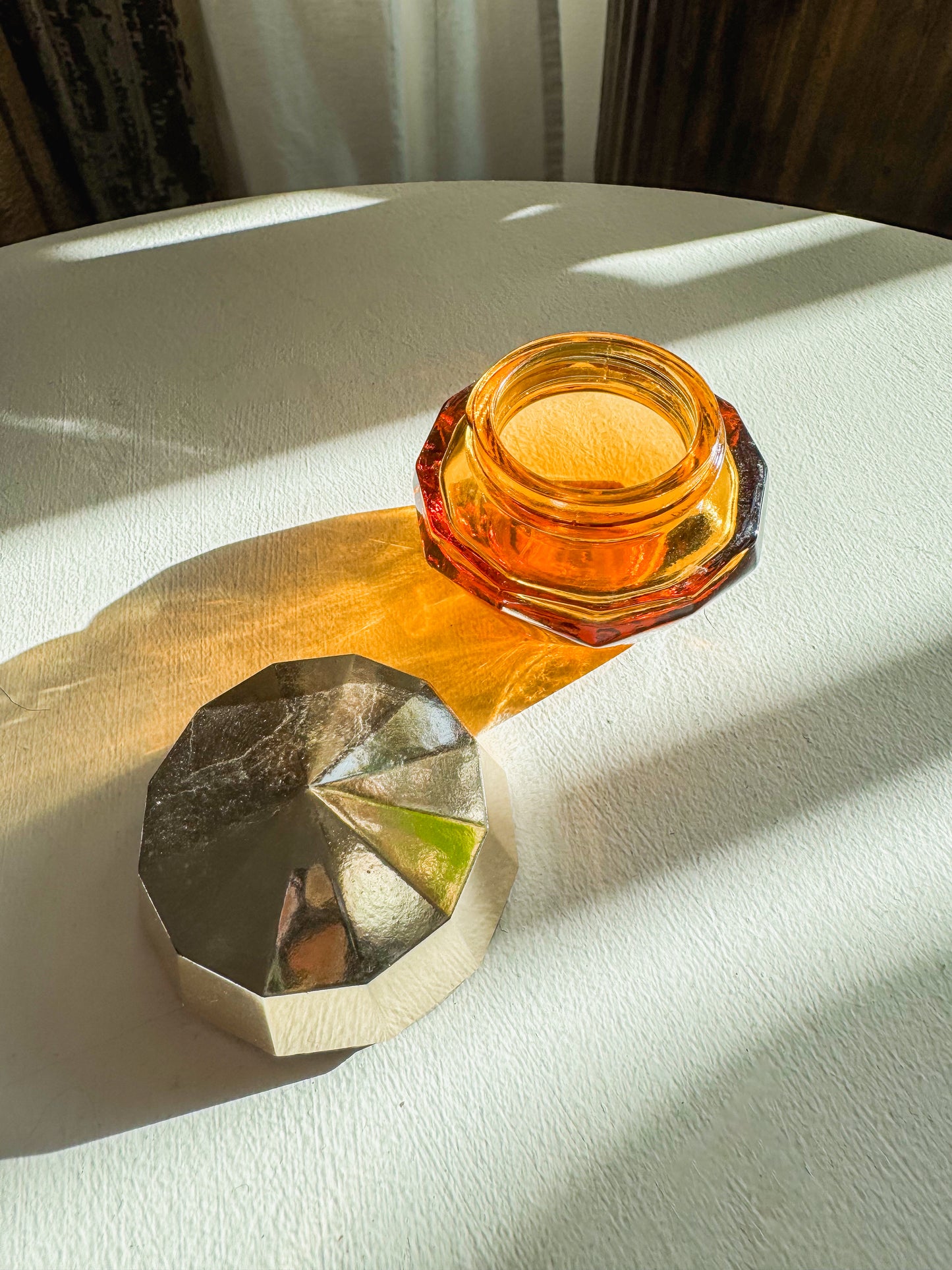 Amber Glass Cream Jar