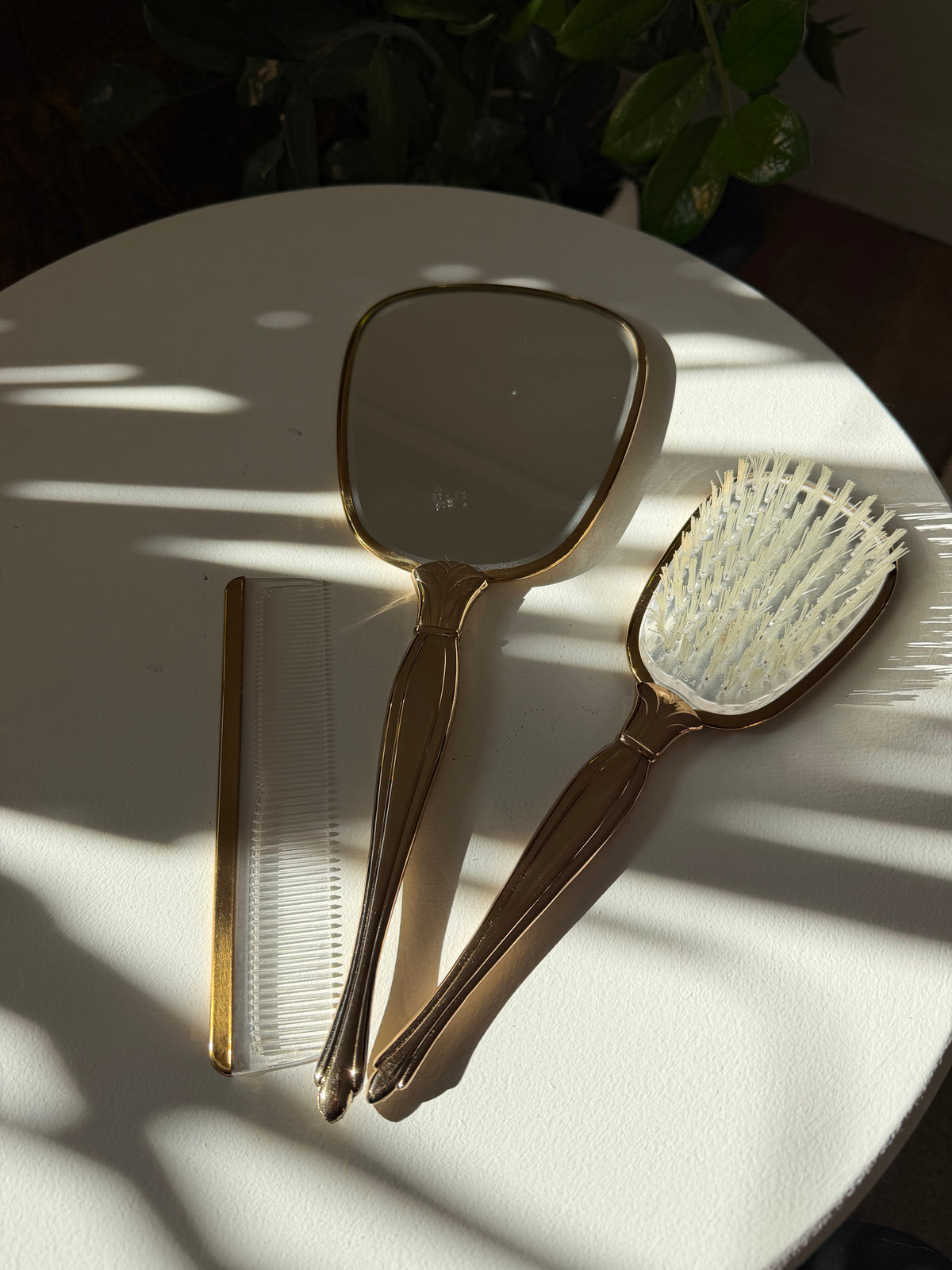 Brush, Mirror and Comb Vanity Set
