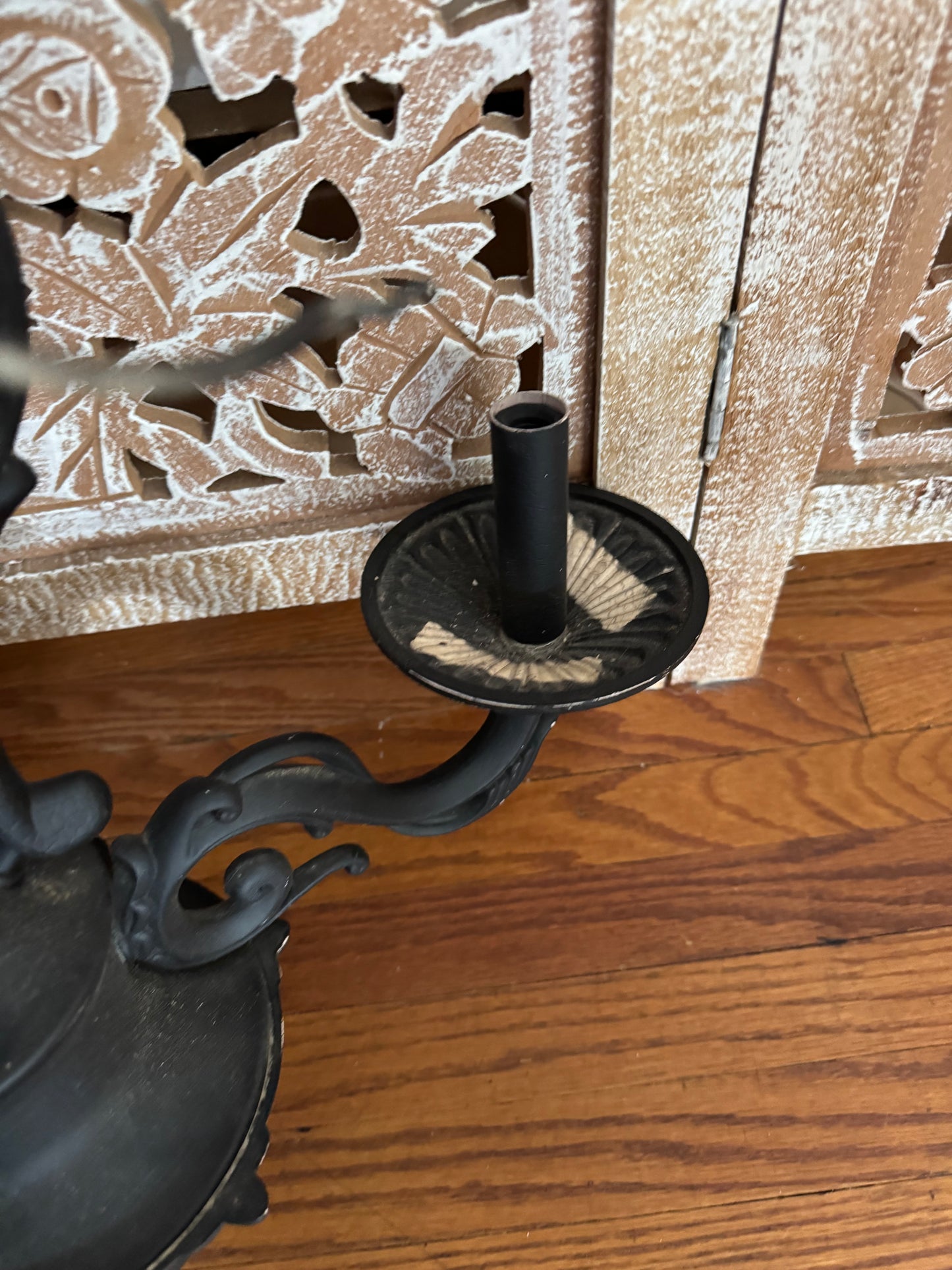 Matte Black Victorian Style Cast Iron Ceiling Light