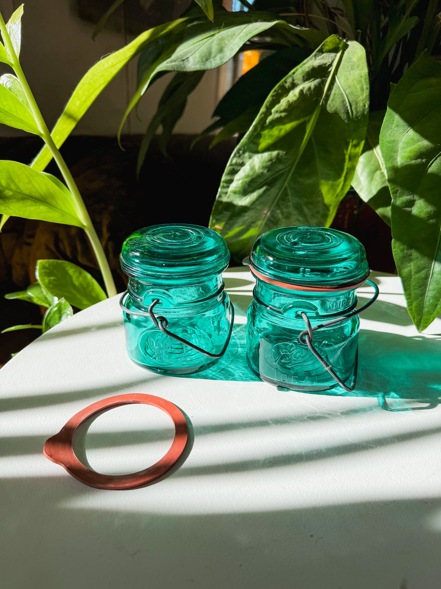 Teal Ball Jars