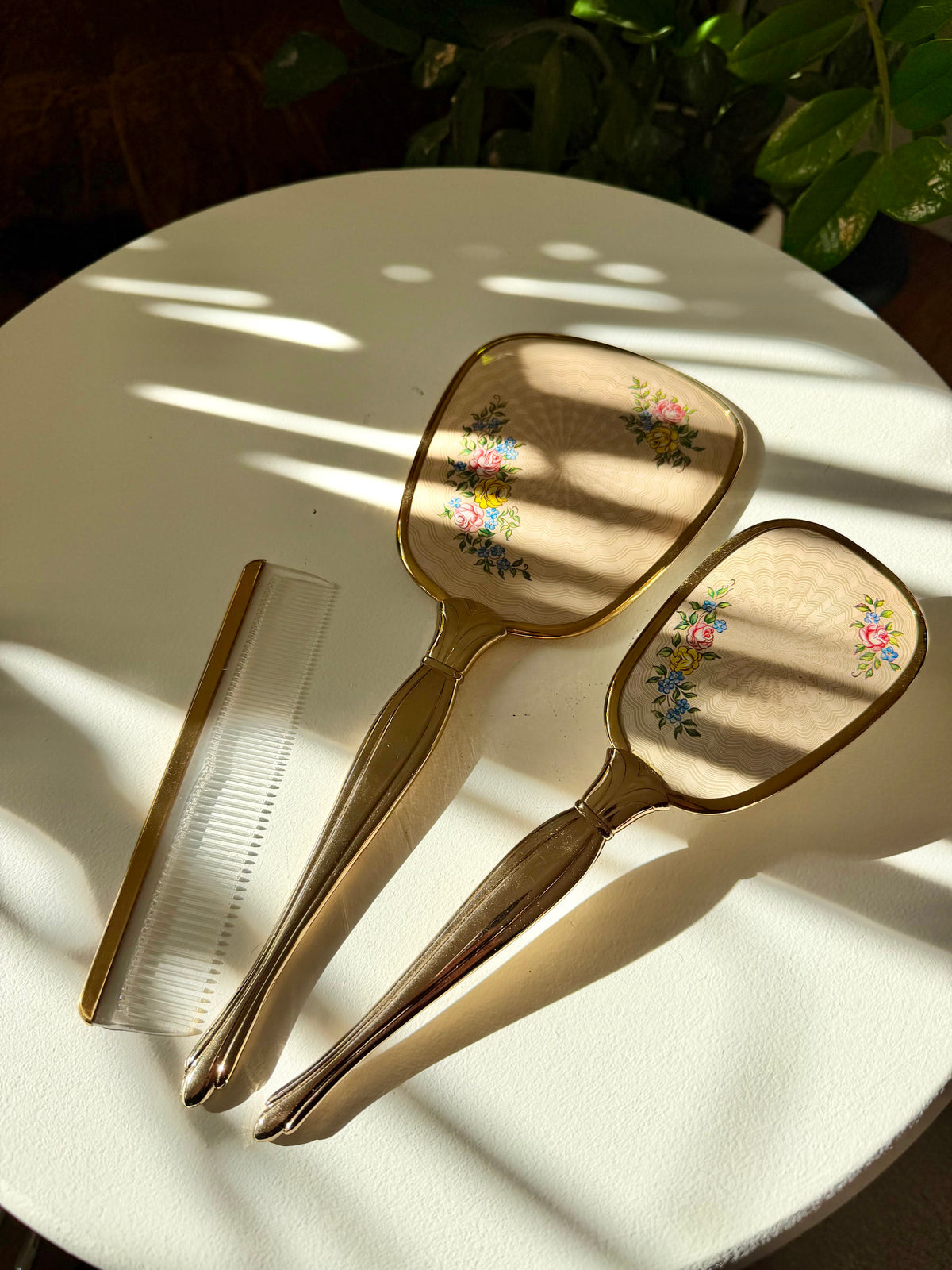 Brush, Mirror and Comb Vanity Set