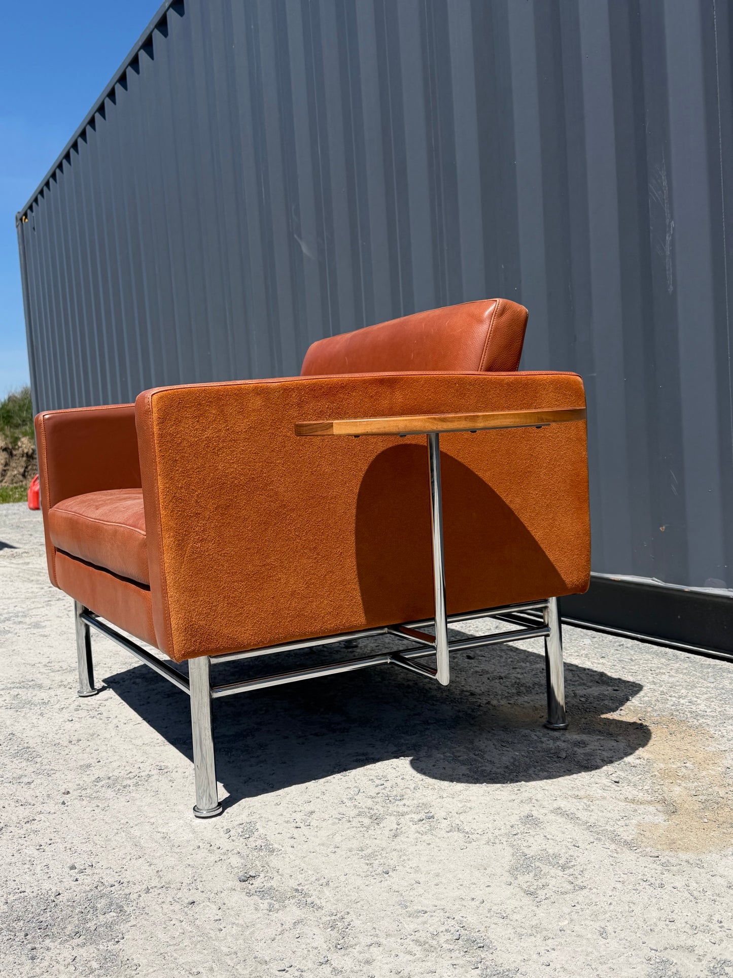 Reimagined MCM Leather Lounge Chair