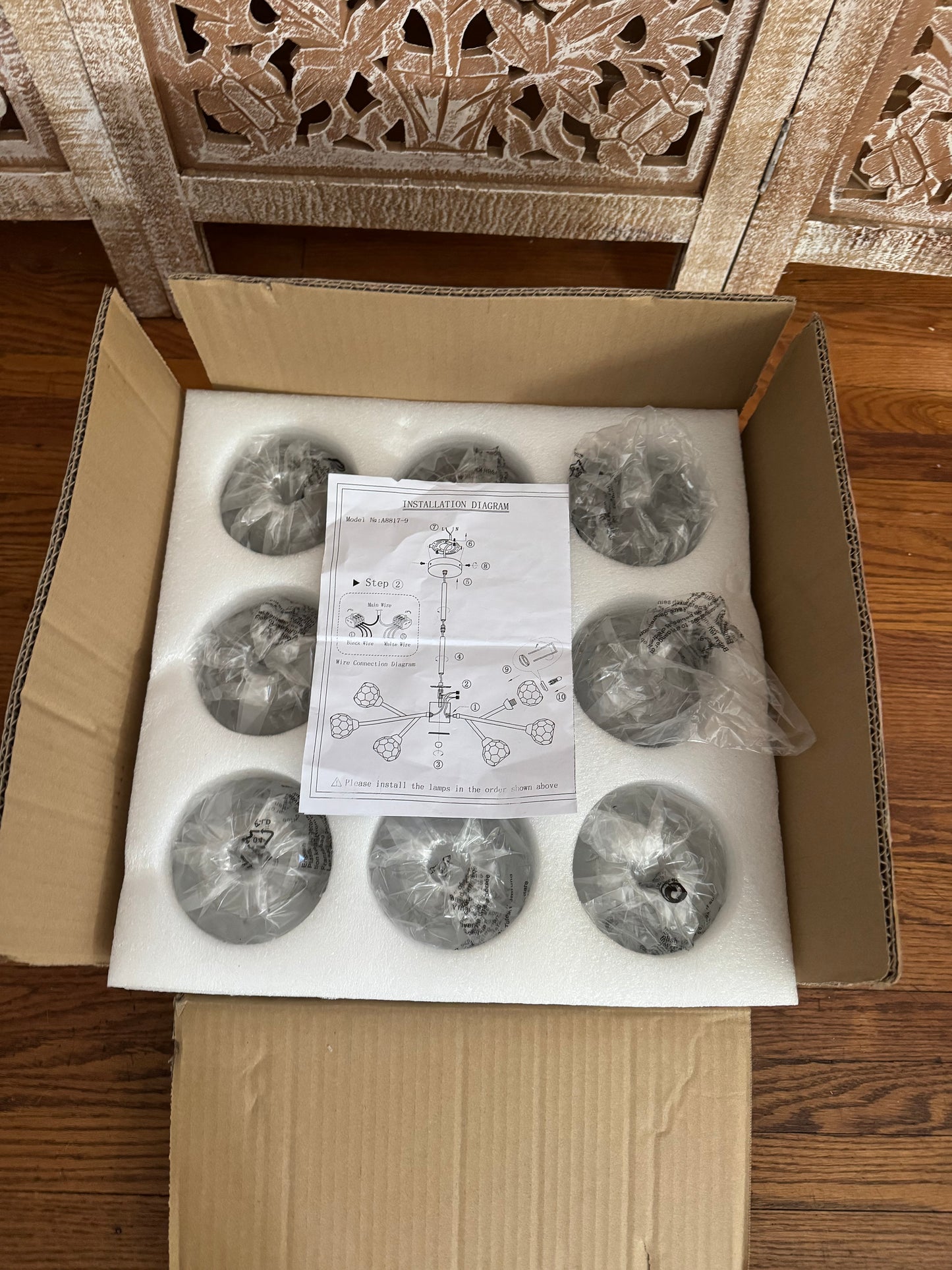 Brand New Chrome & Glass Ceiling Light