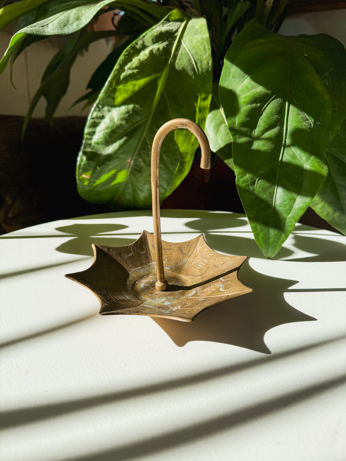 Etched Brass Umbrella Catch-all