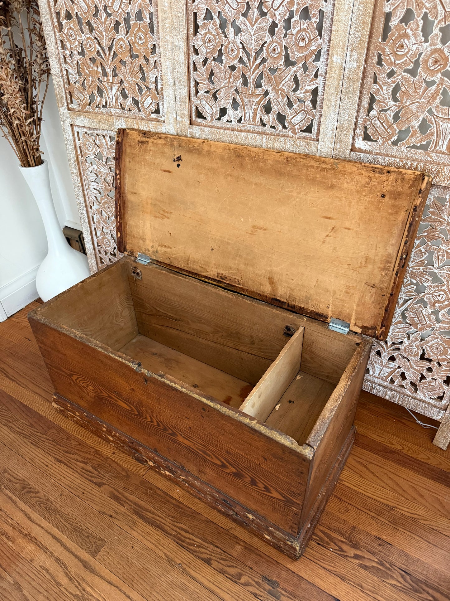 Vintage Pine Blanket Chest