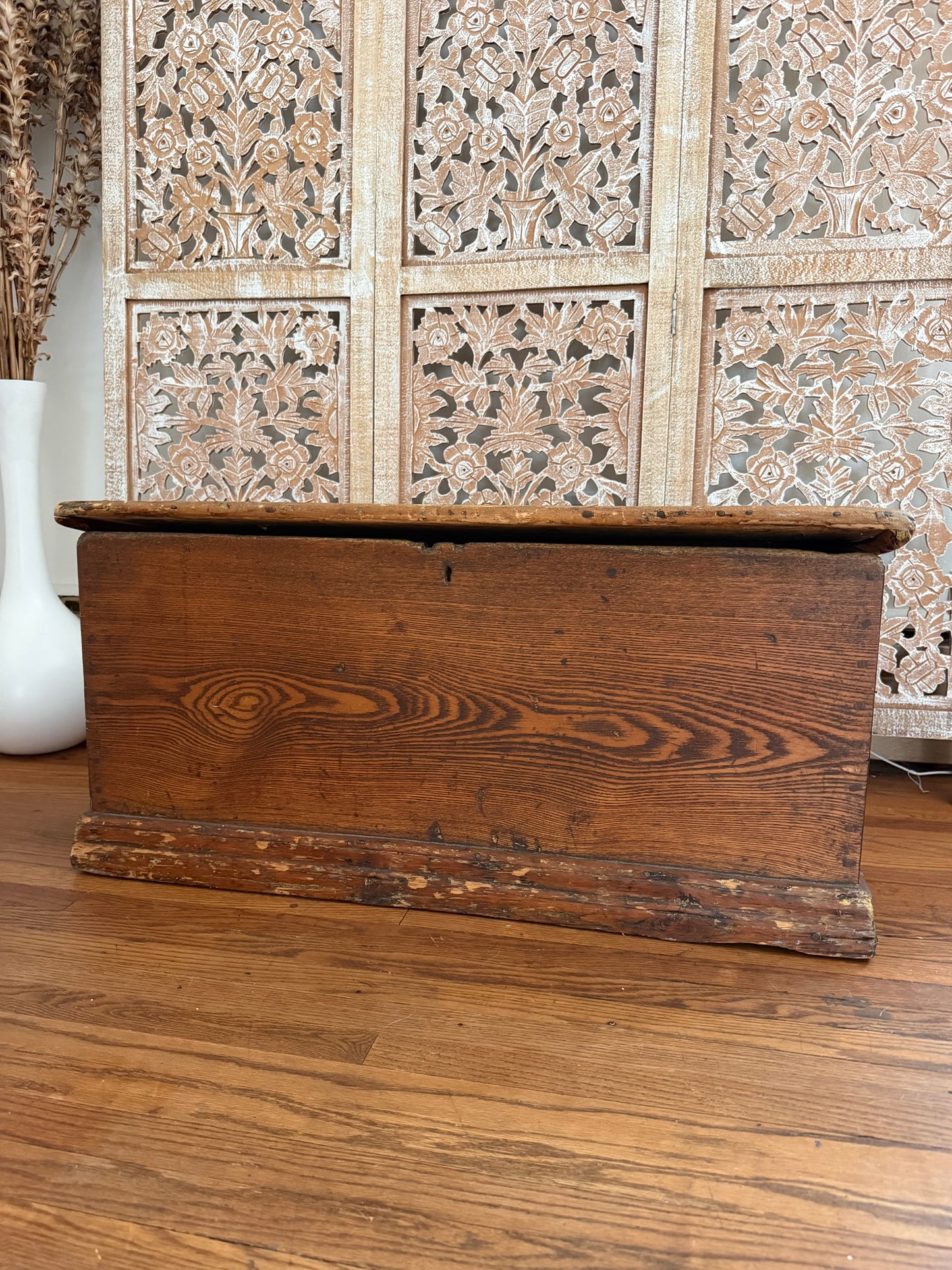 Vintage Pine Blanket Chest