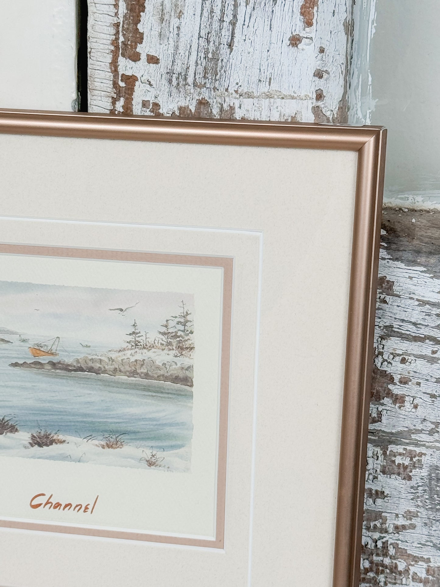 Rose Gold Framed Puffin Prints