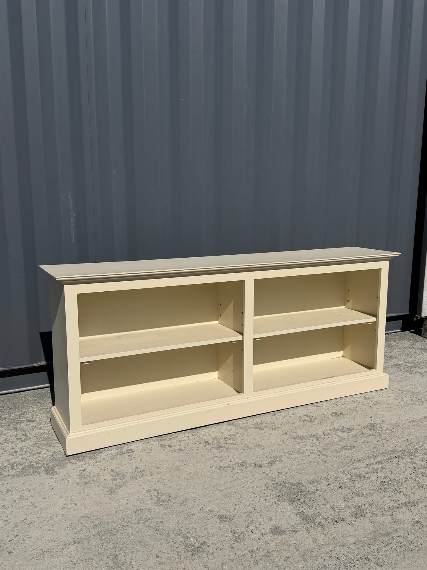 Classic Open Shelf Console