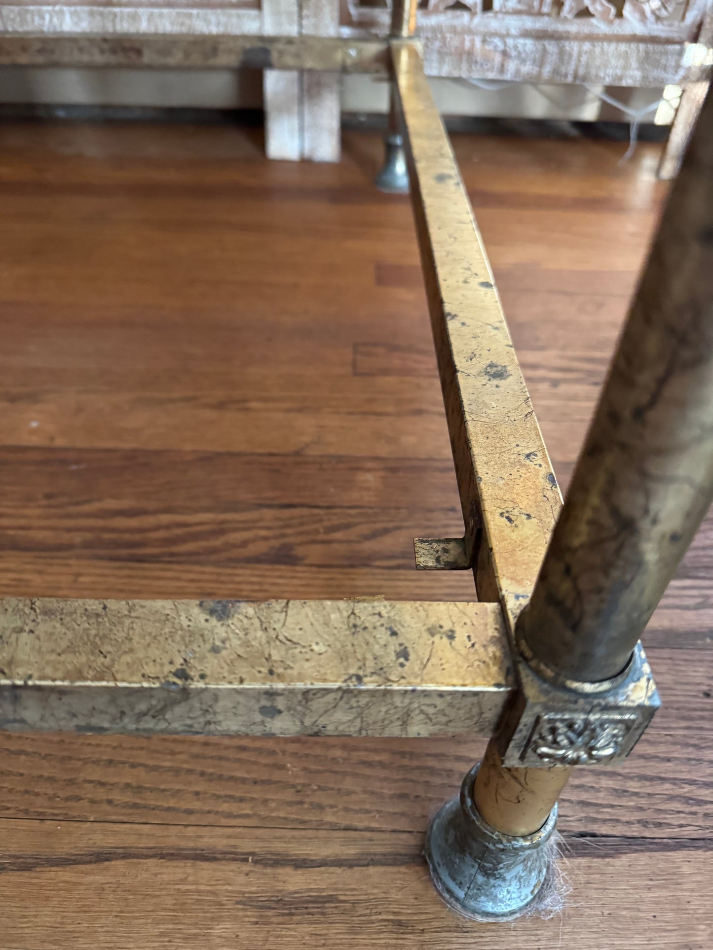 Vintage Square Brass Coffee Table