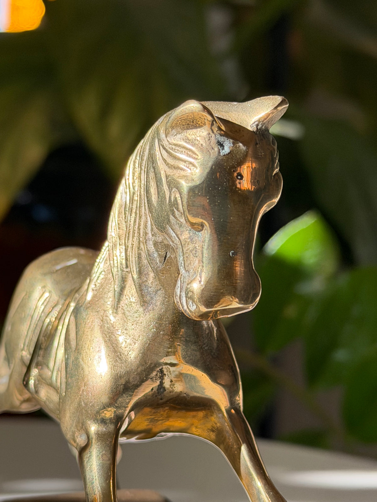 Brass Rocking Unicorn Music Box