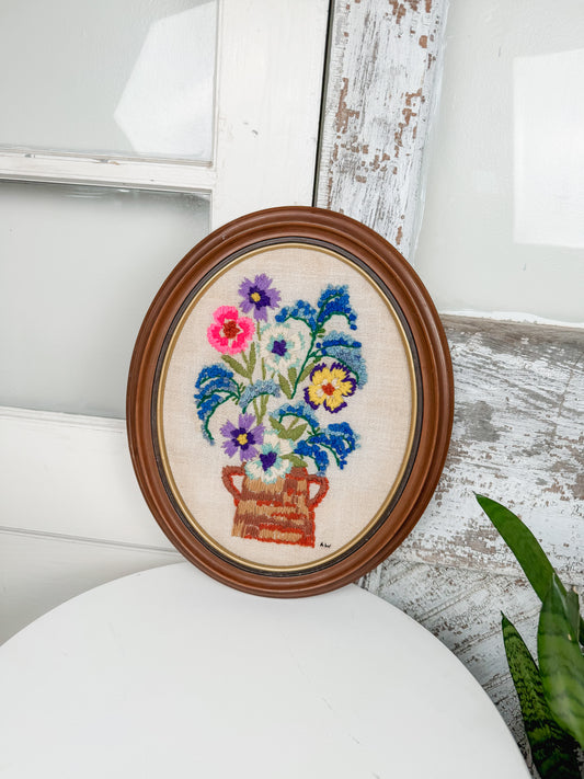 Vintage Crewel Embroidery