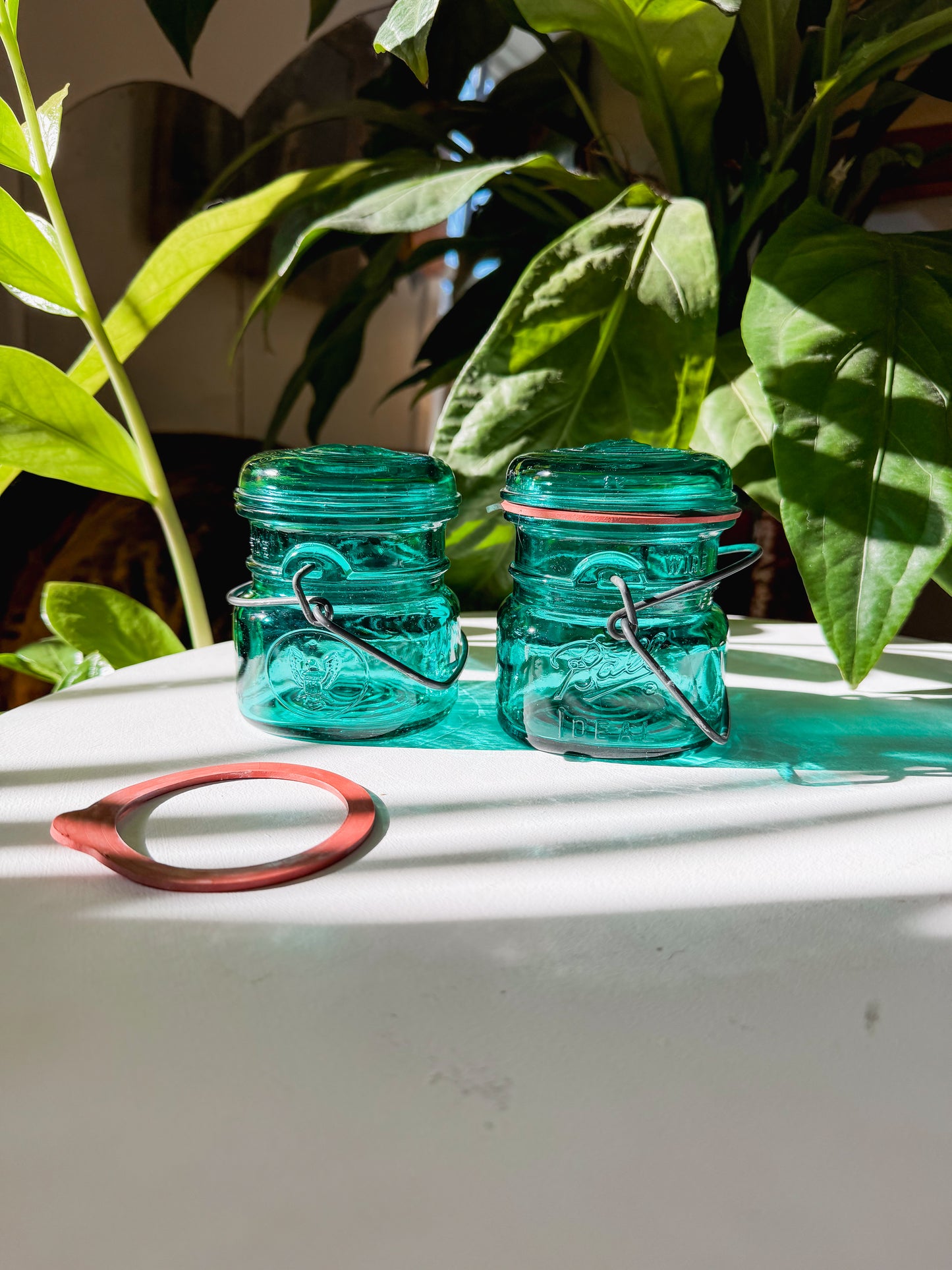 Teal Ball Jars