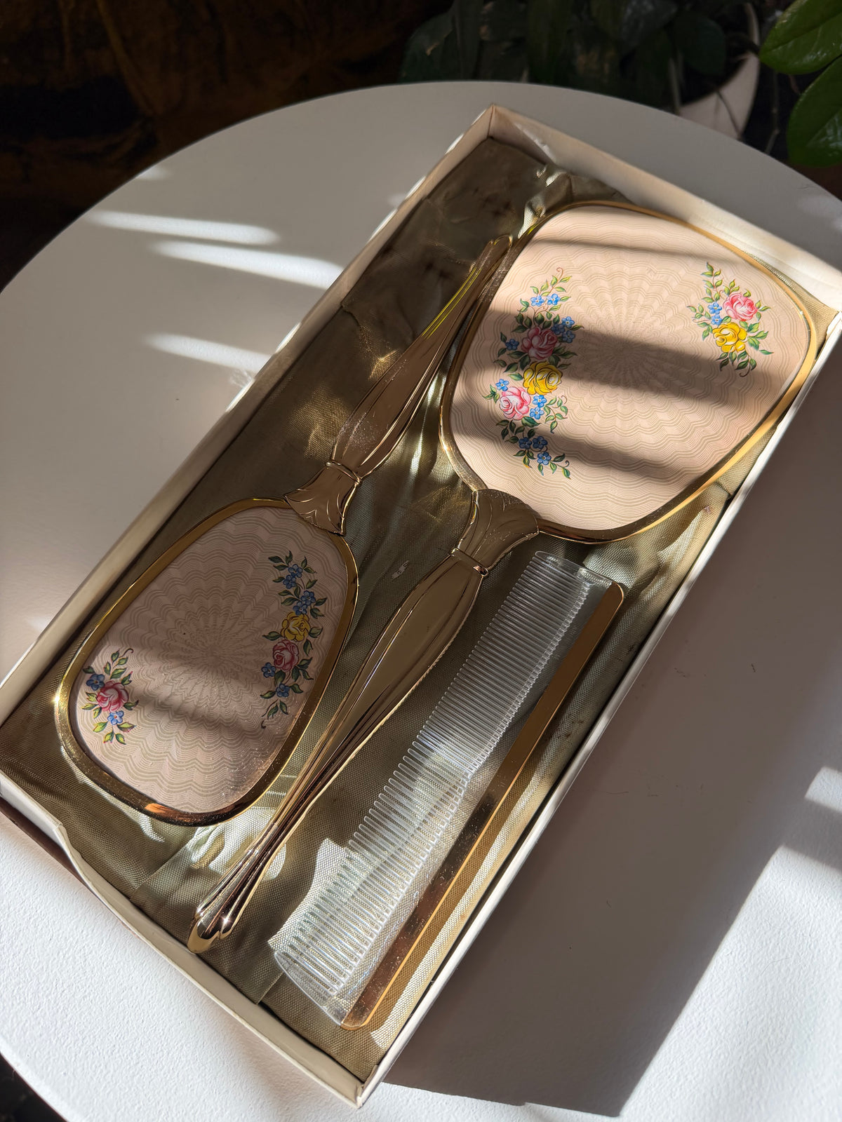 Brush, Mirror and Comb Vanity Set