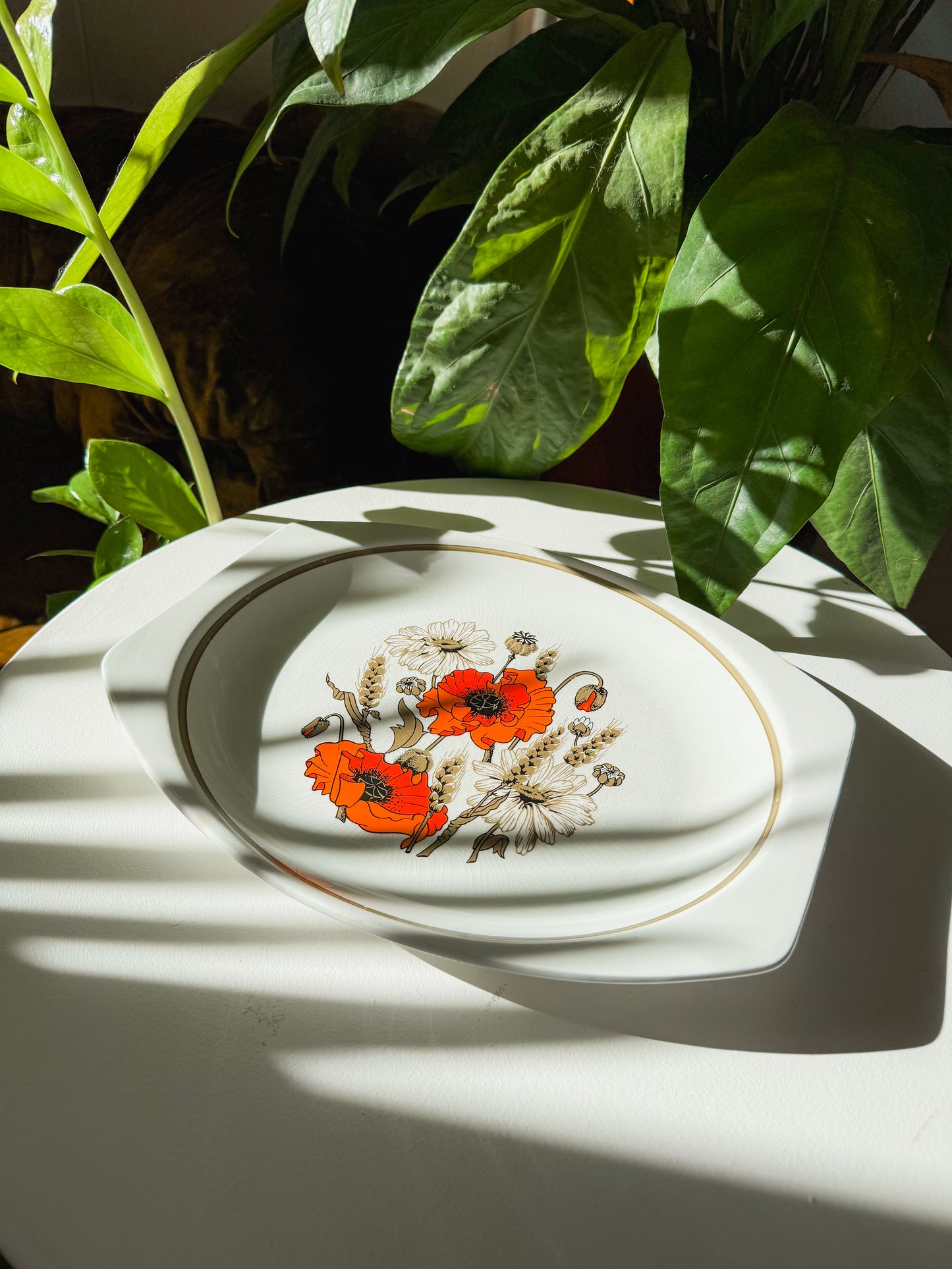 J & G Meakin Poppy Platter