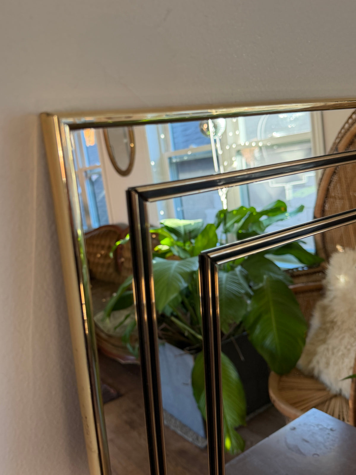 Hollywood Regency Style Geometric Mirror