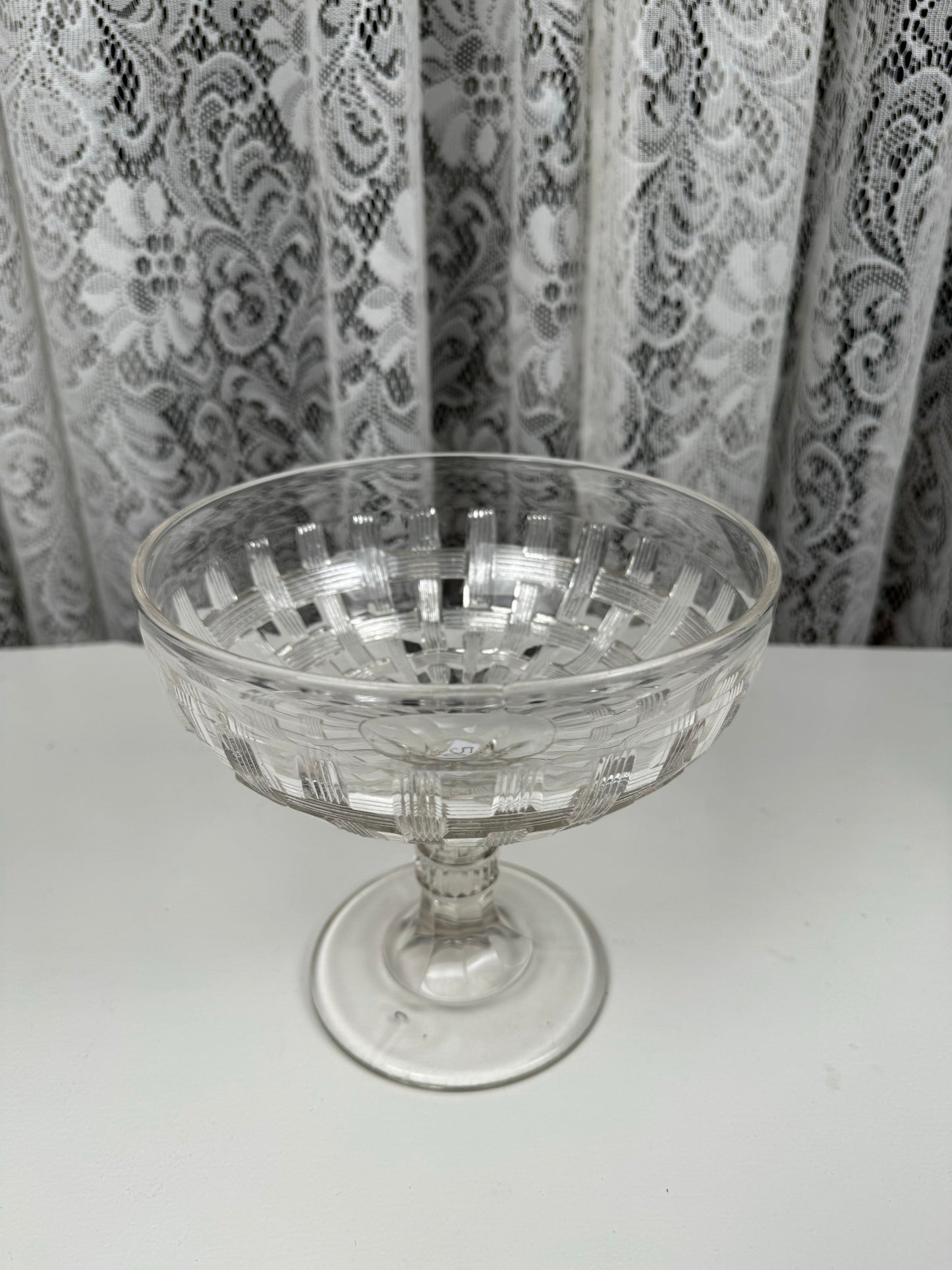 Manganese Glass Compote