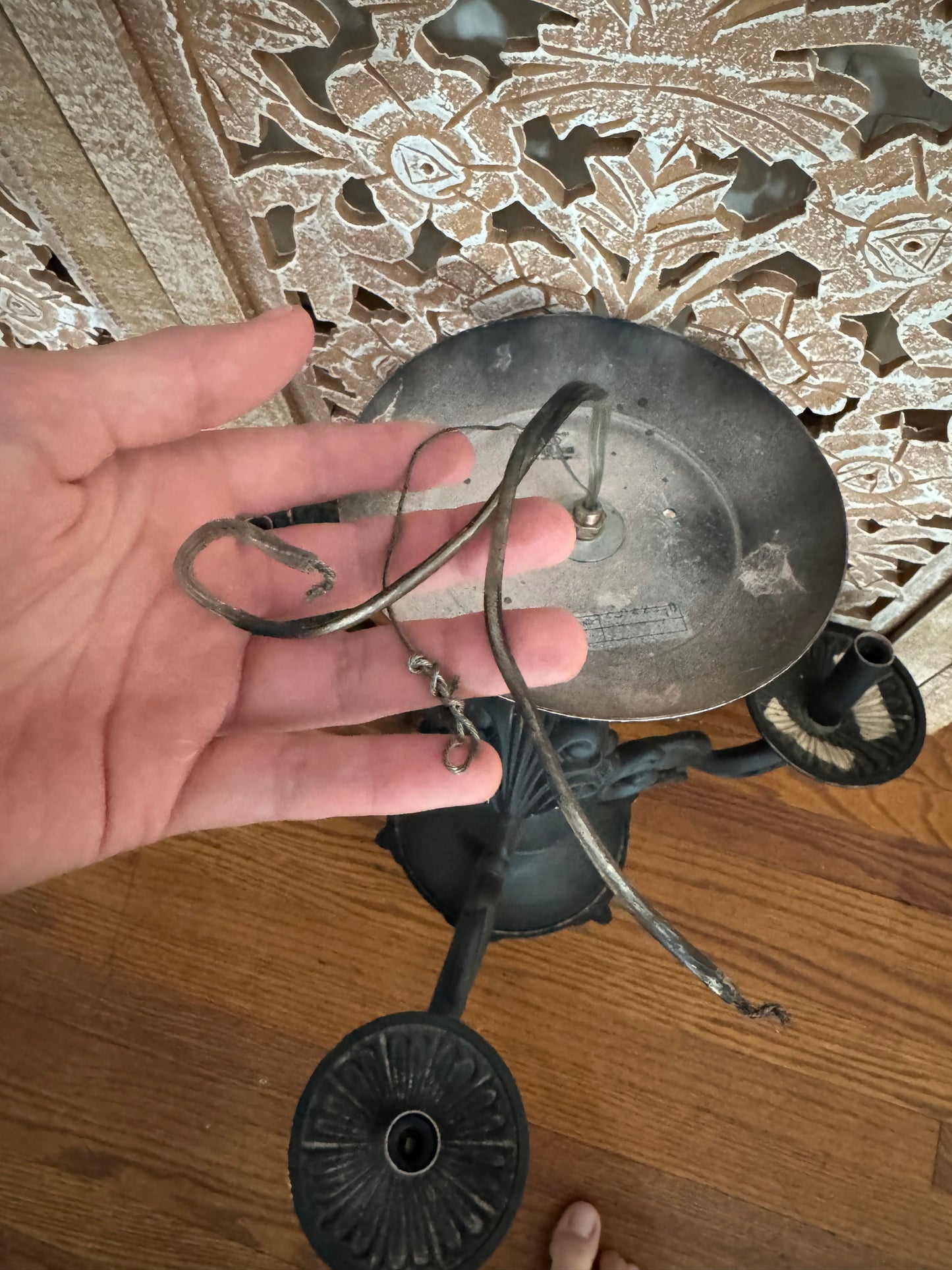 Matte Black Victorian Style Cast Iron Ceiling Light