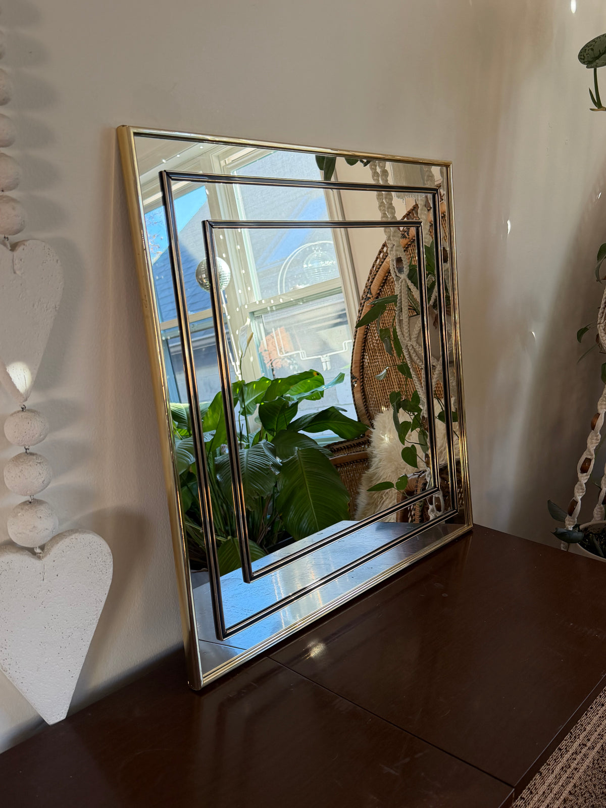 Hollywood Regency Style Geometric Mirror