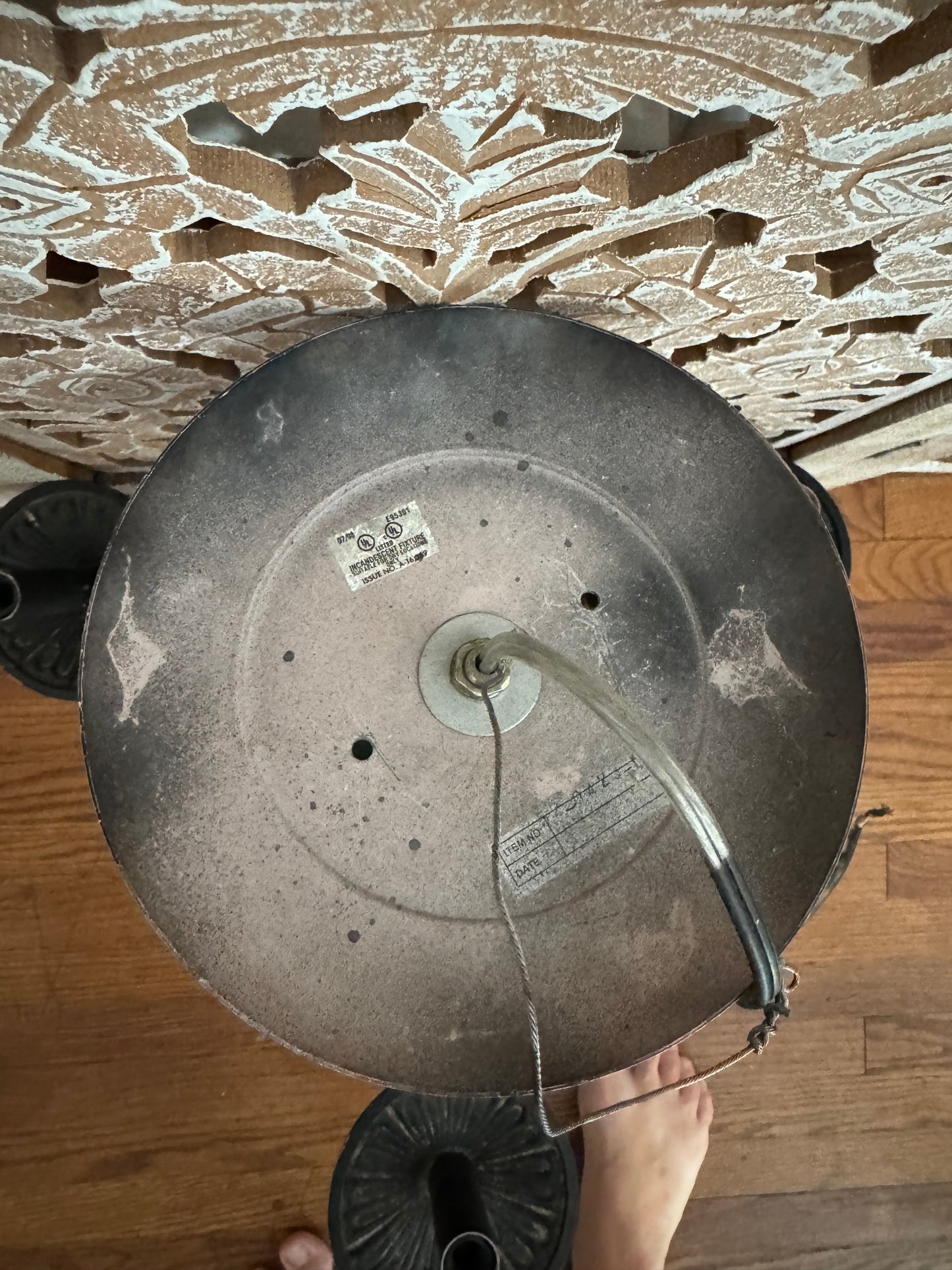 Matte Black Victorian Style Cast Iron Ceiling Light