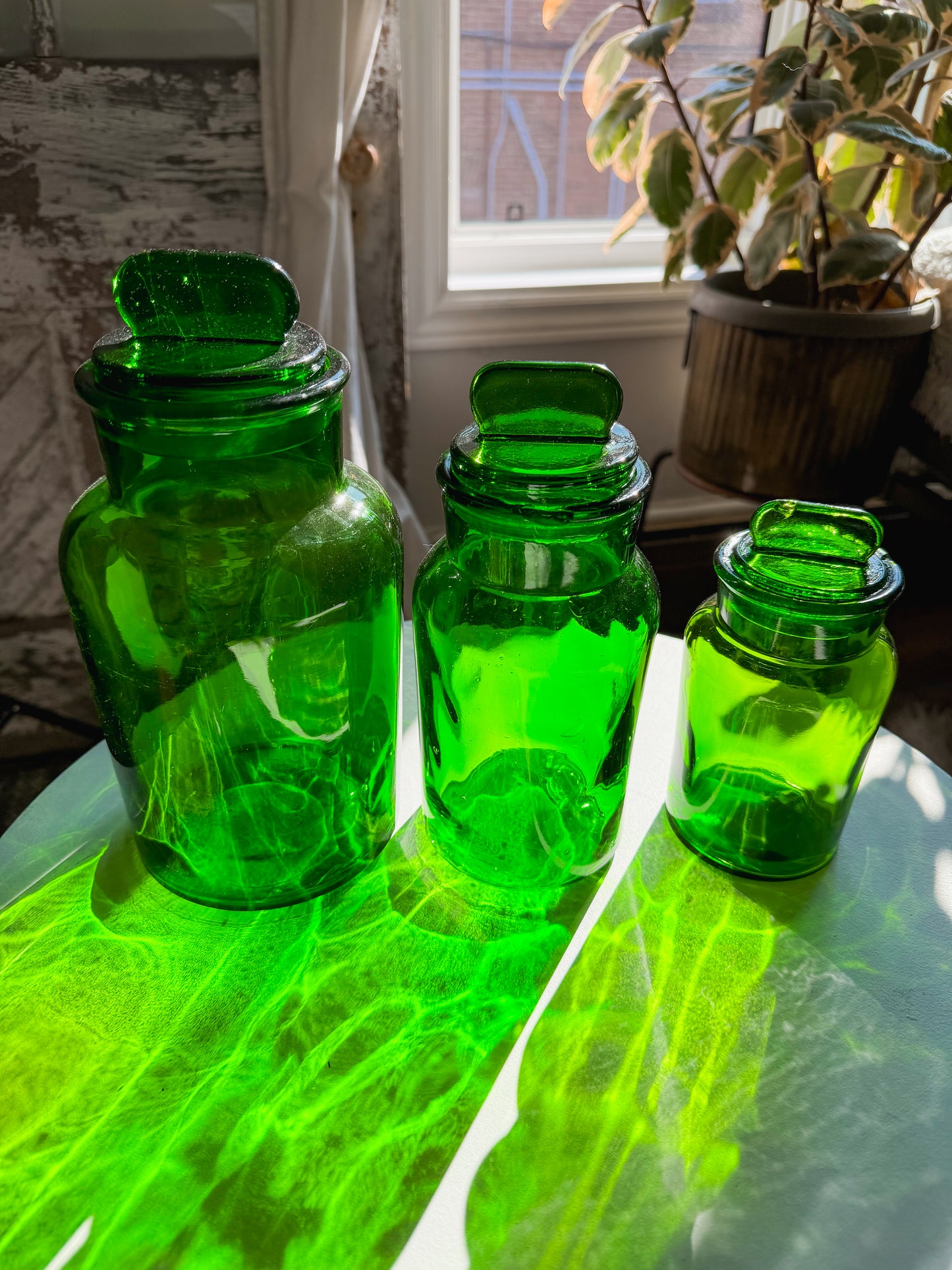 Emerald Green Apothecary Jars