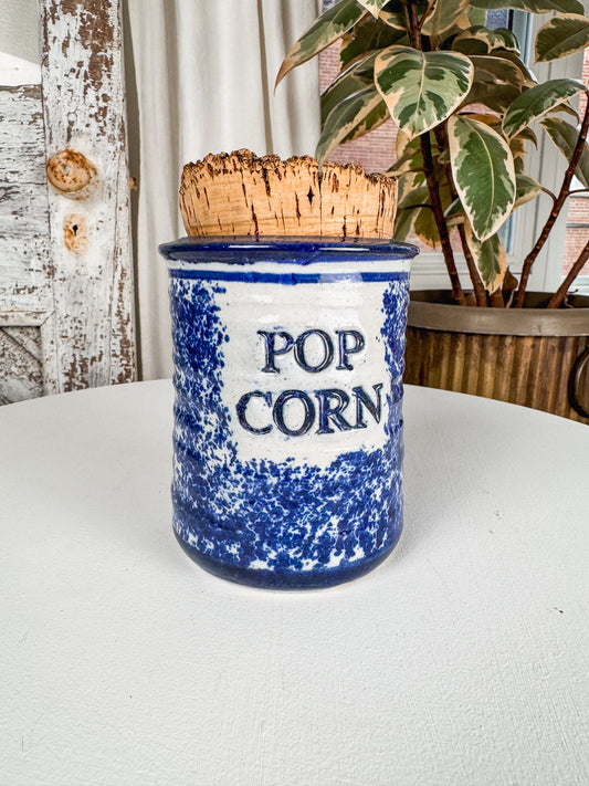 Sponge Glazed Popcorn Jar