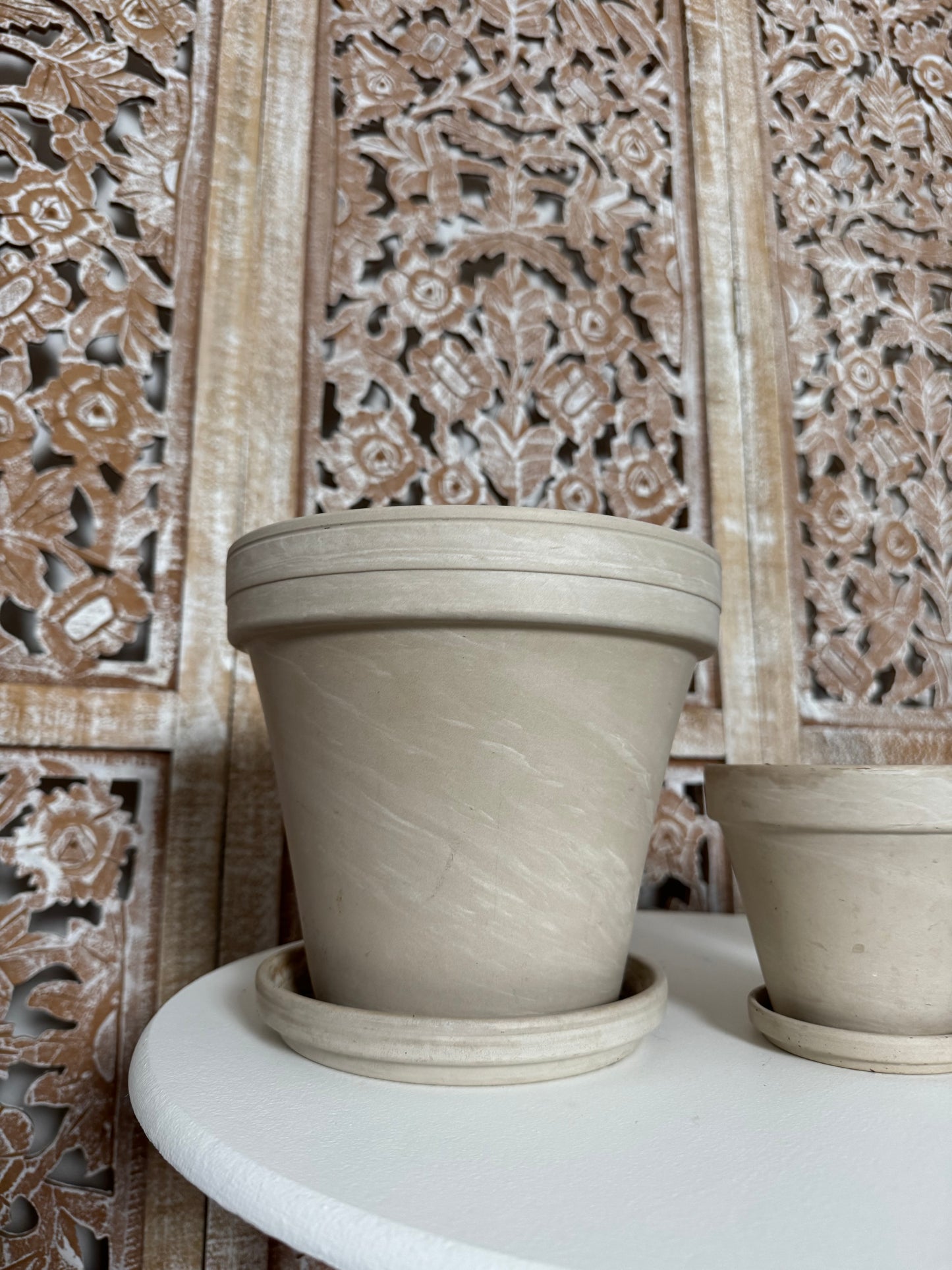 White Terracotta Pot Collection
