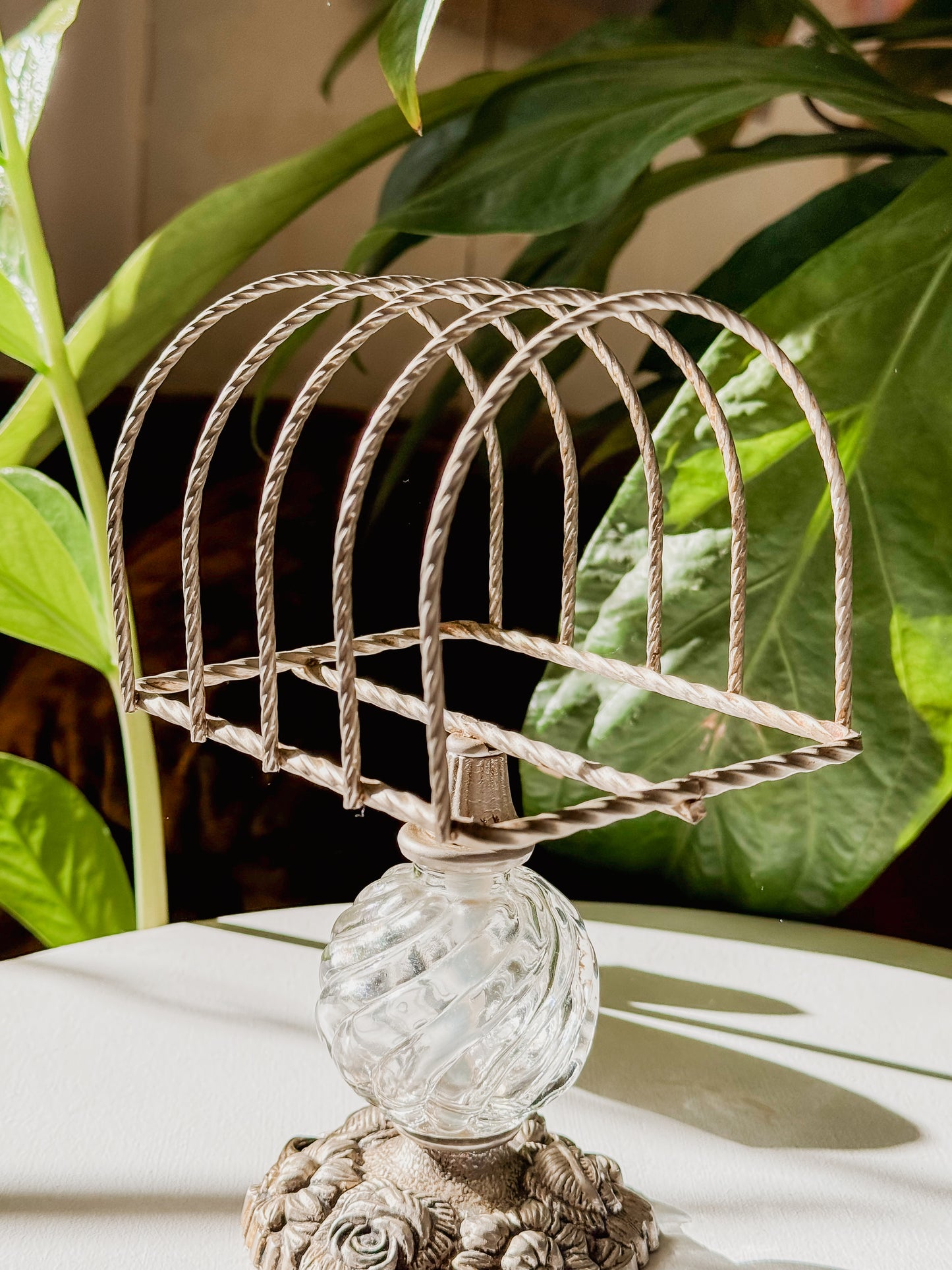 Brass & Glass Towel Holder