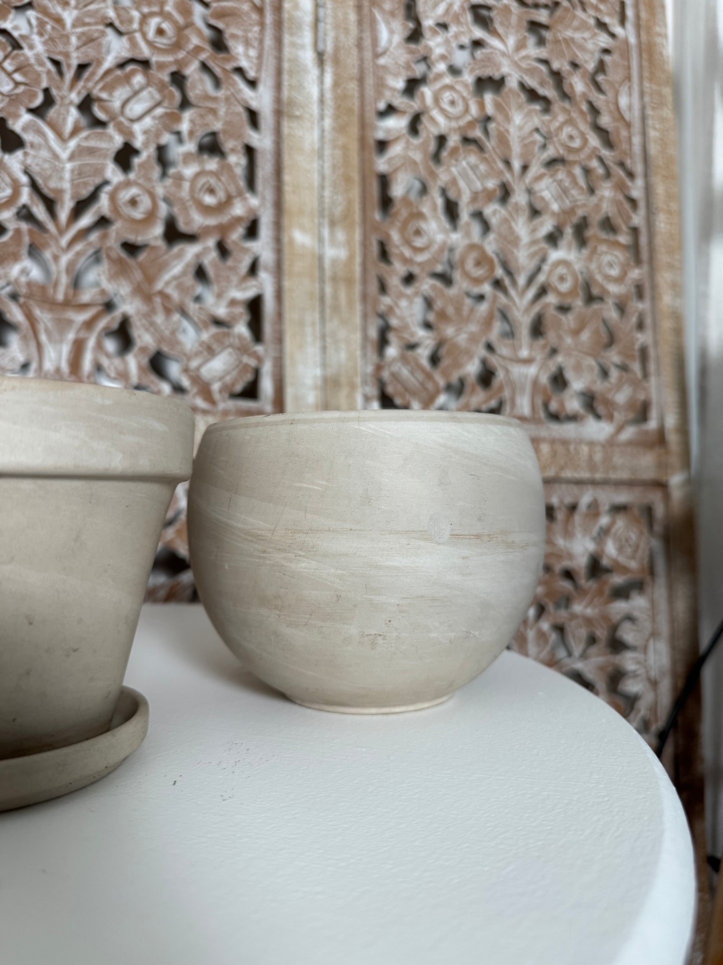 White Terracotta Pot Collection