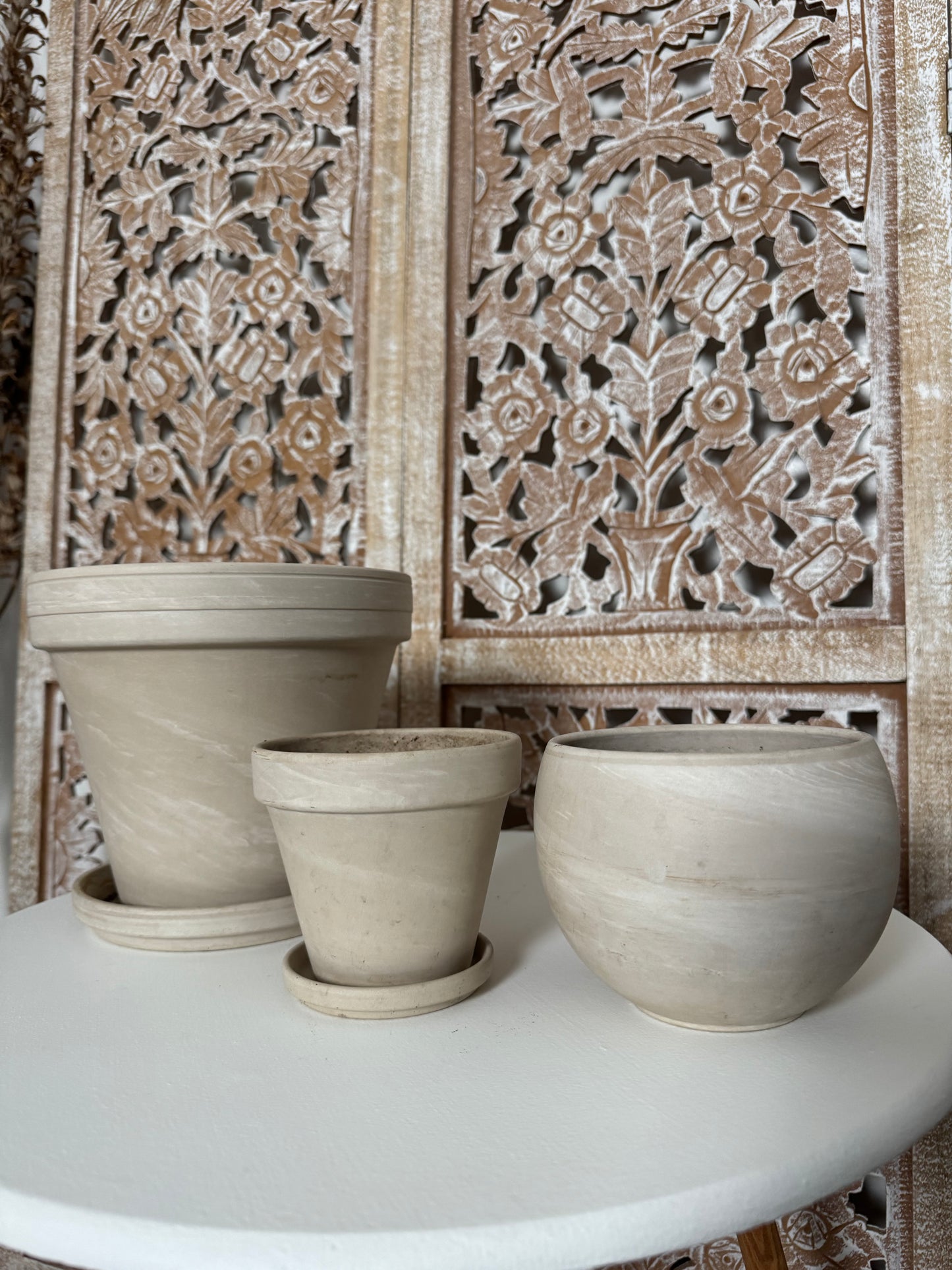 White Terracotta Pot Collection
