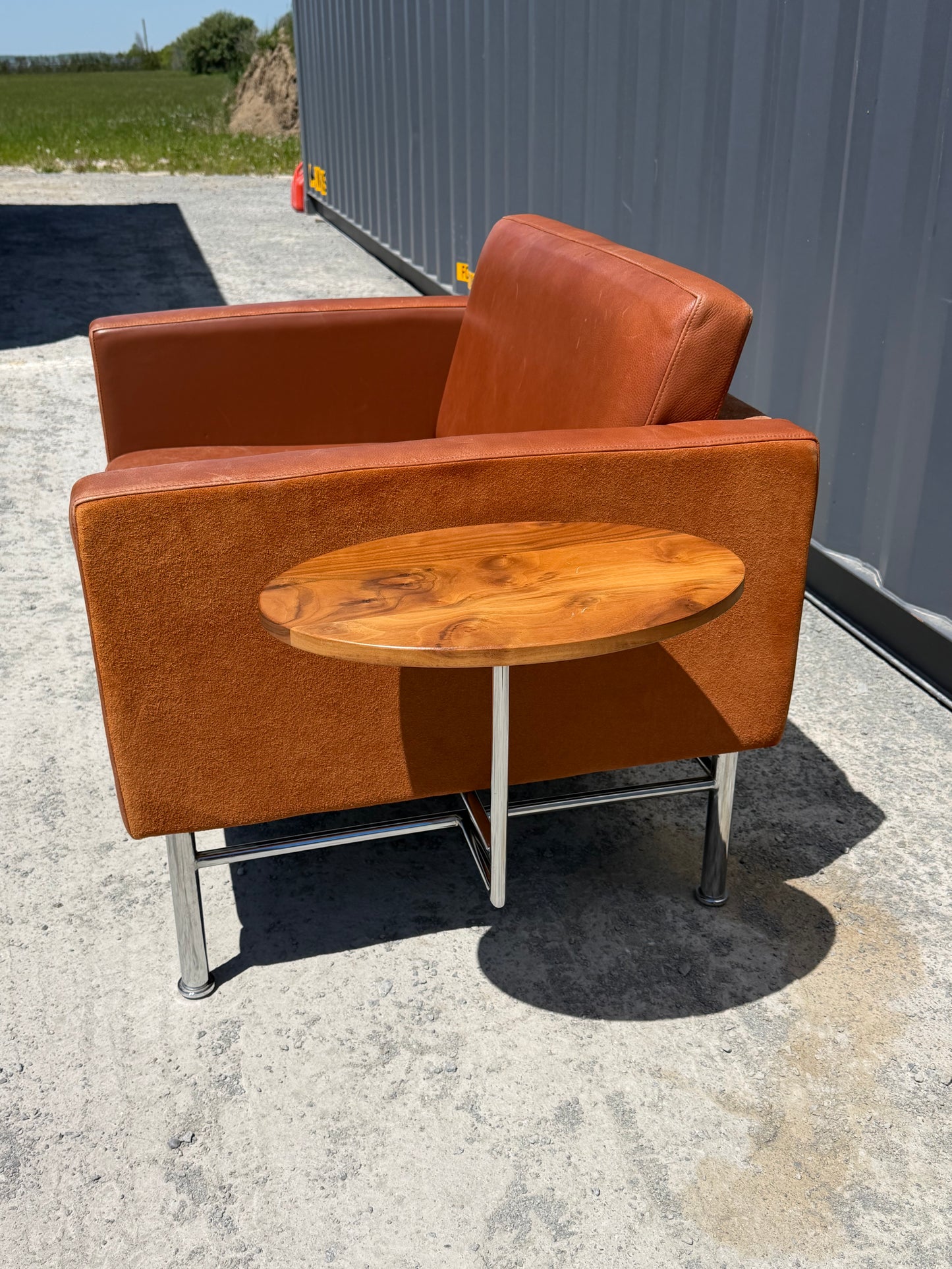 Reimagined MCM Leather Lounge Chair