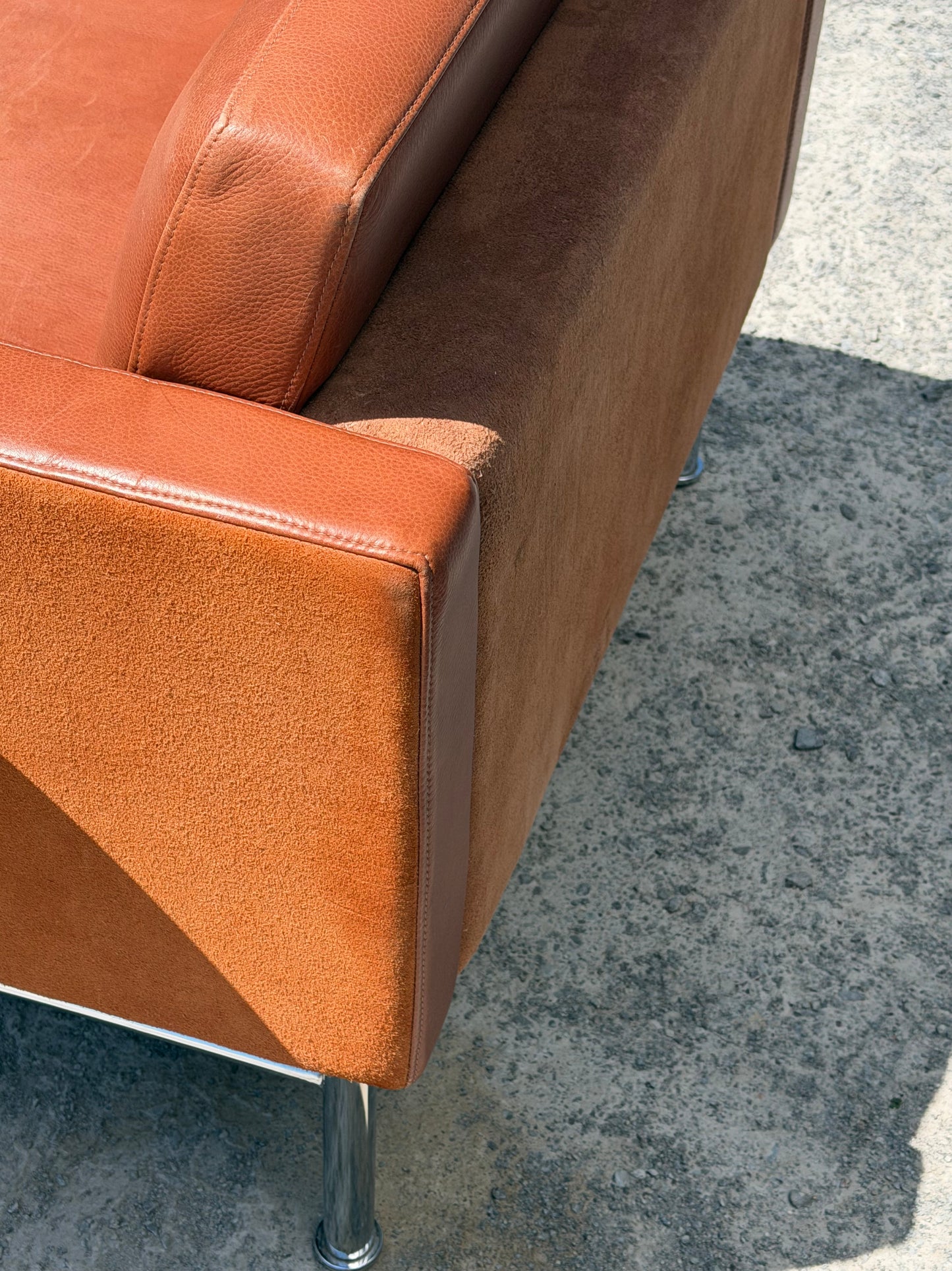 Reimagined MCM Leather Lounge Chair