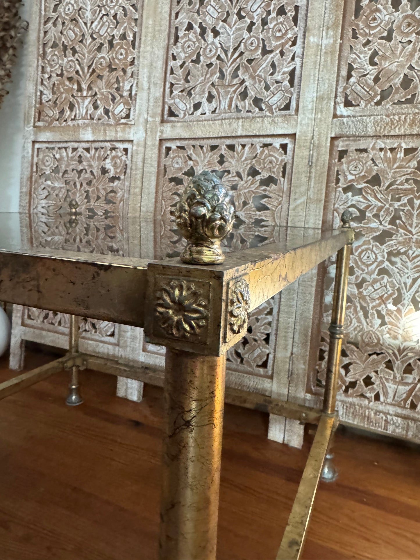 Vintage Square Brass Coffee Table