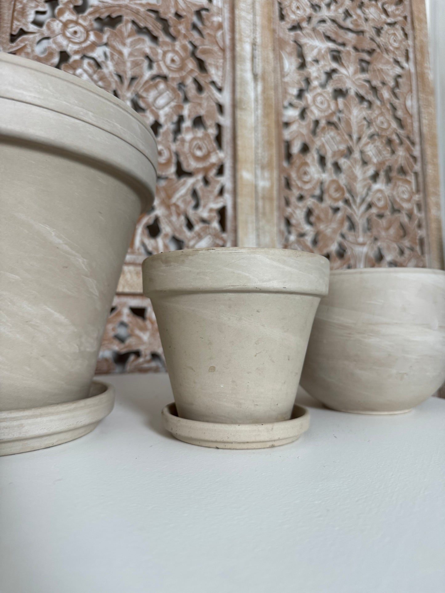 White Terracotta Pot Collection