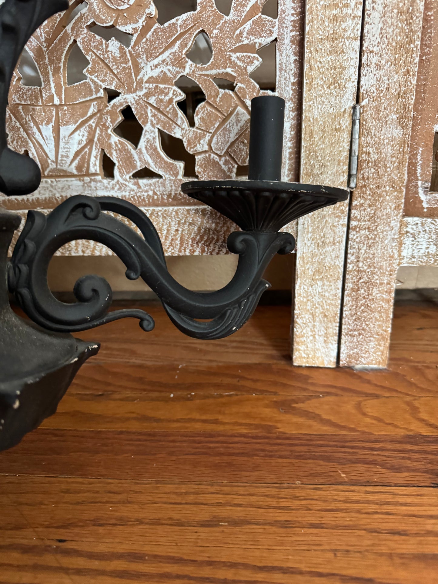 Matte Black Victorian Style Cast Iron Ceiling Light