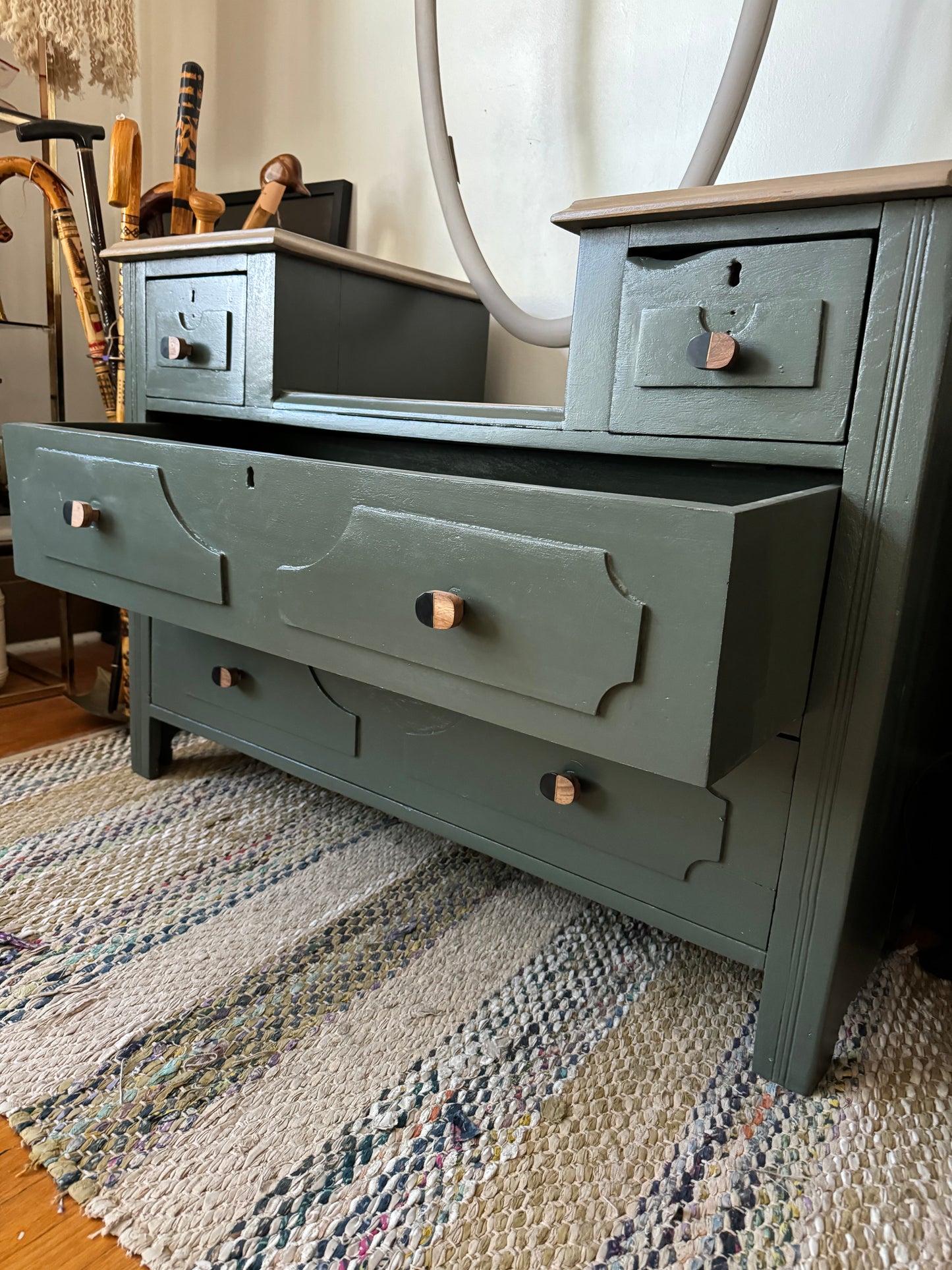 Antique Everett Refinished Dresser