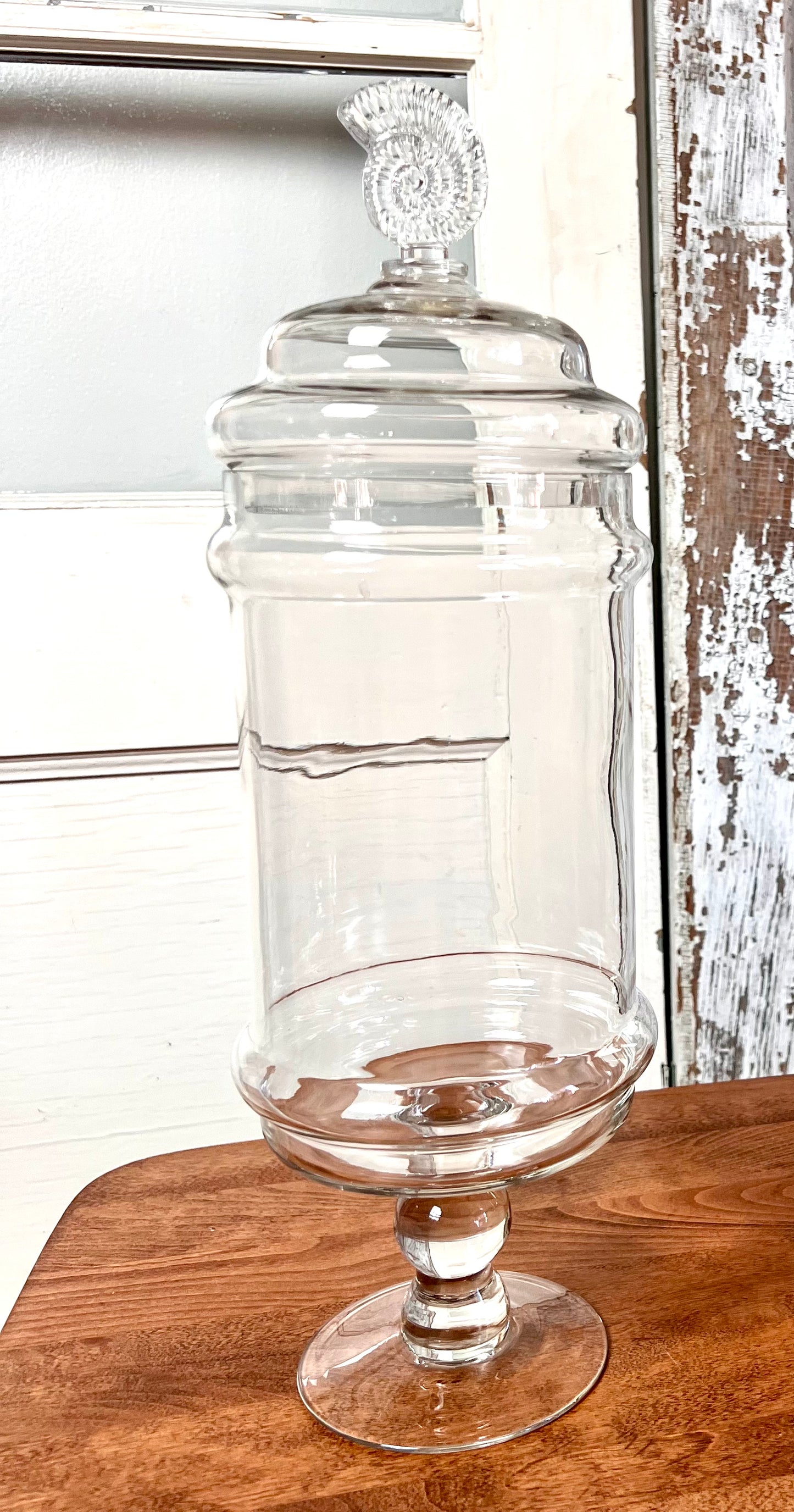 Vintage Shell Top Apothercary Jar