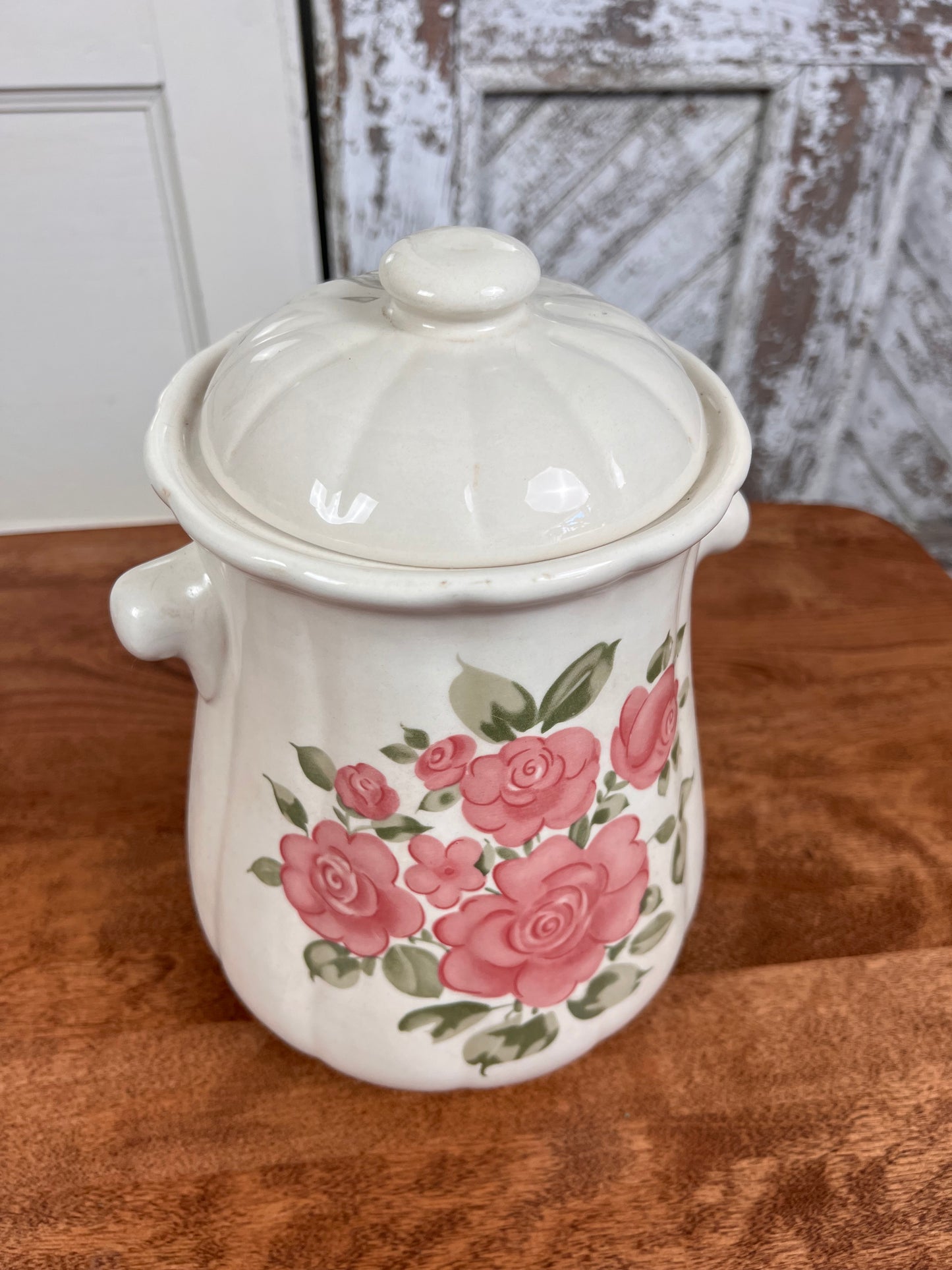 Gibson Roseland Canister Cookie Jar
